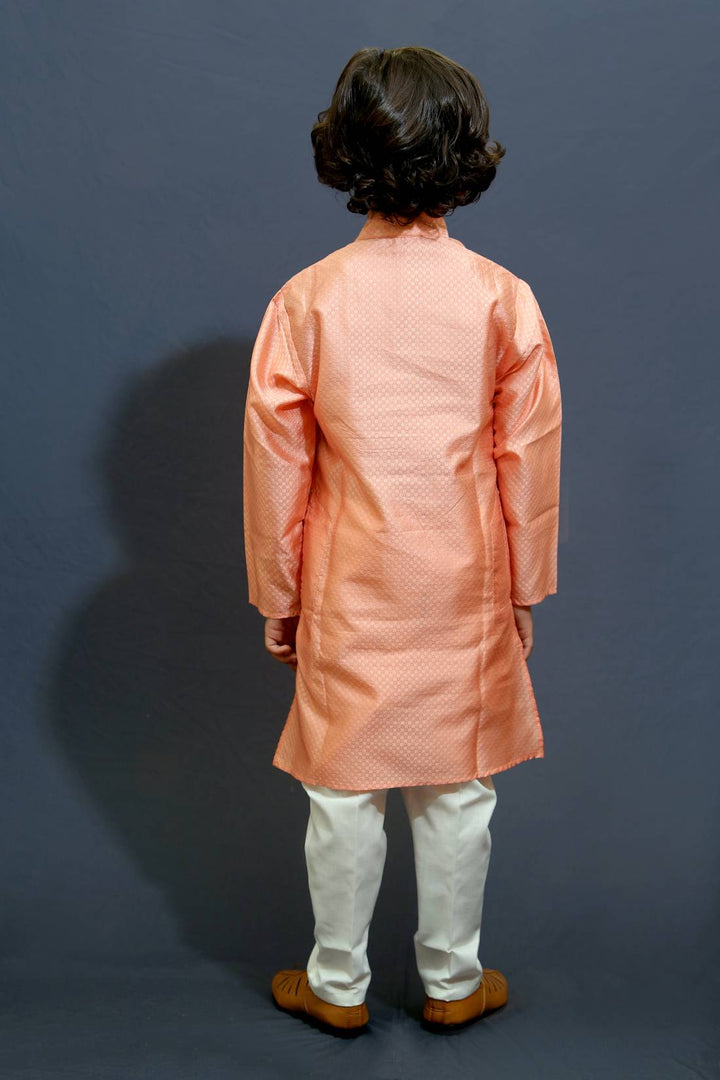 Ahhaaaa Kids Ethnic Silk Blend Kurta Pajama Set For Boys Kids