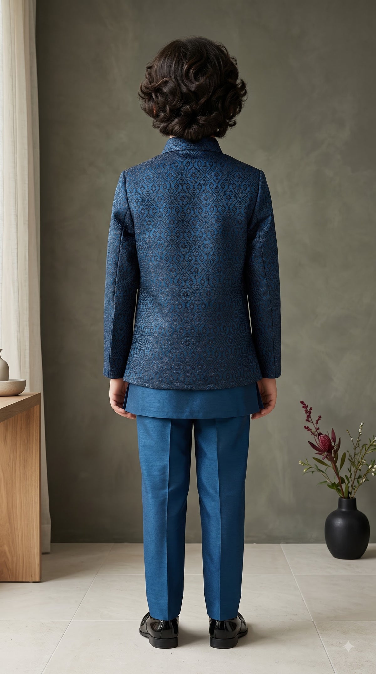 The Midnight Gala Collection: Boys Premium Indo-Western Sherwani Set