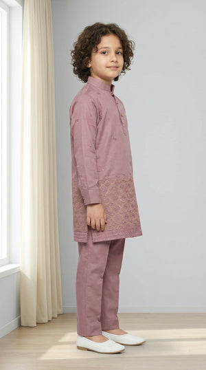 Ahhaaaa Boys Premium Viscose Kurta Set: Elegant Embroidered Festive Wear for Ages 2-11