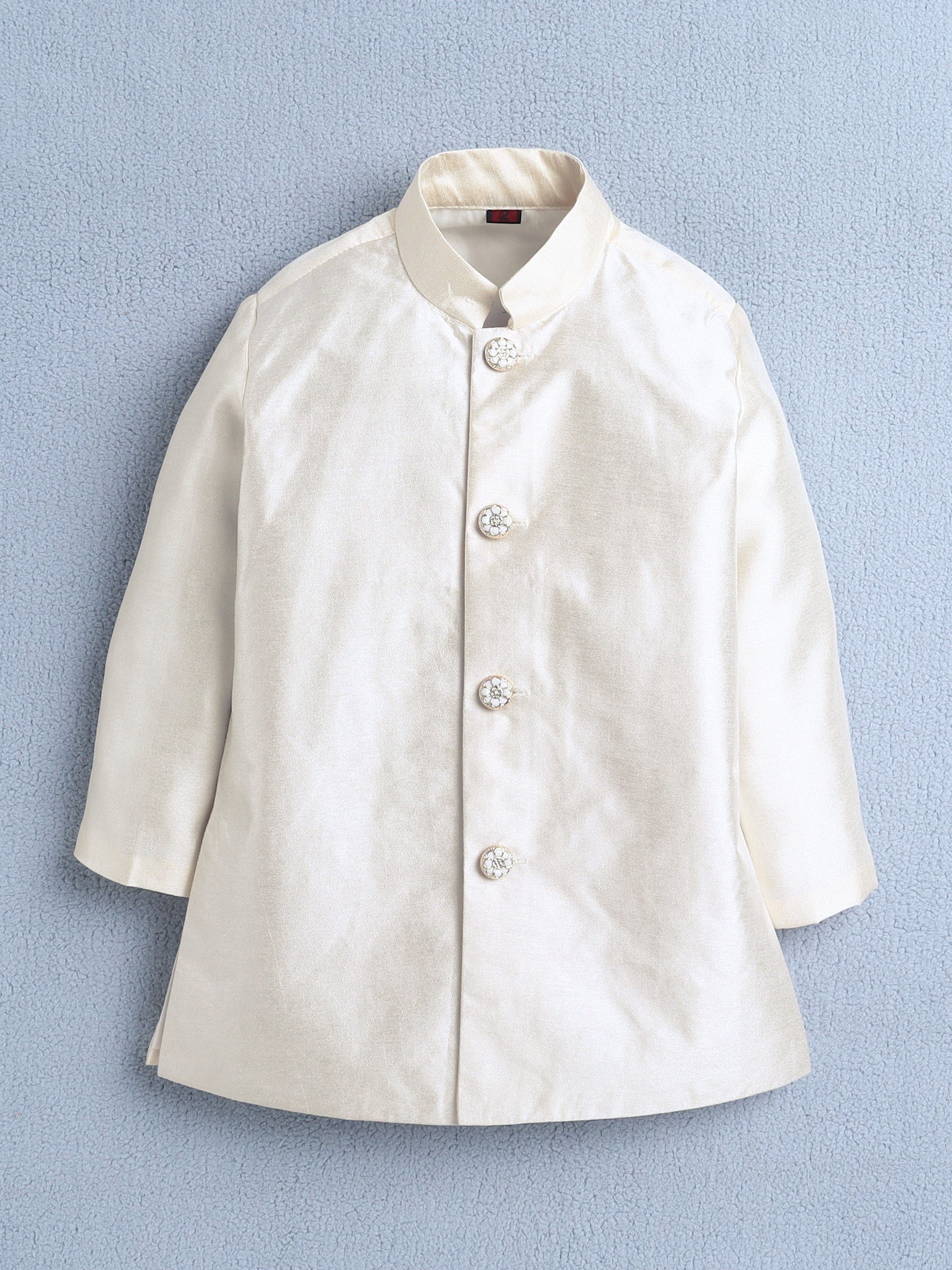 Ahhaaaa Boys Jacquard Sherwani Set | Gold, Pink, Green | Ethnic Party Wear 2-11Y