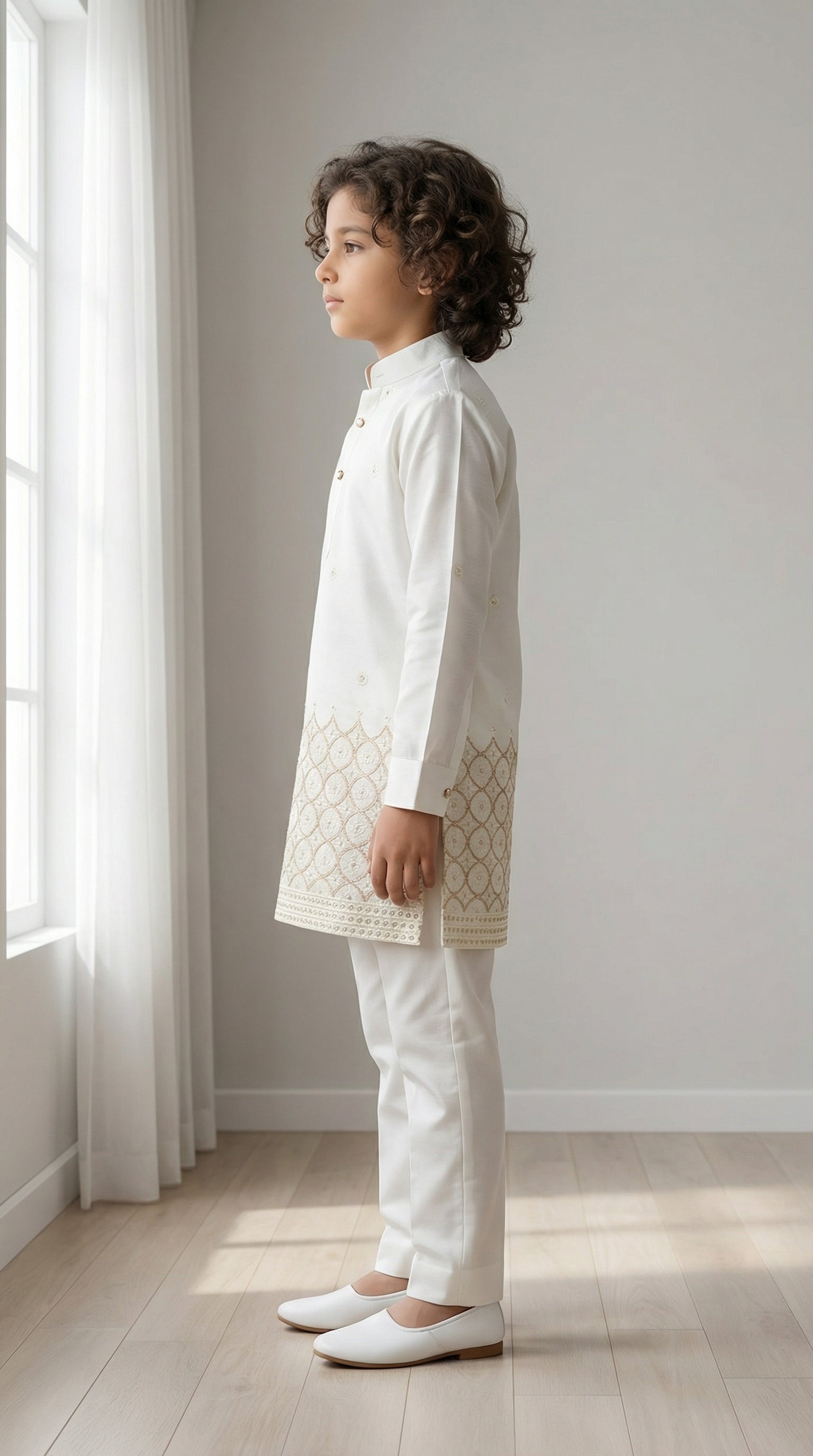 Ahhaaaa Boys Premium Viscose Kurta Set: Elegant Embroidered Festive Wear for Ages 2-11