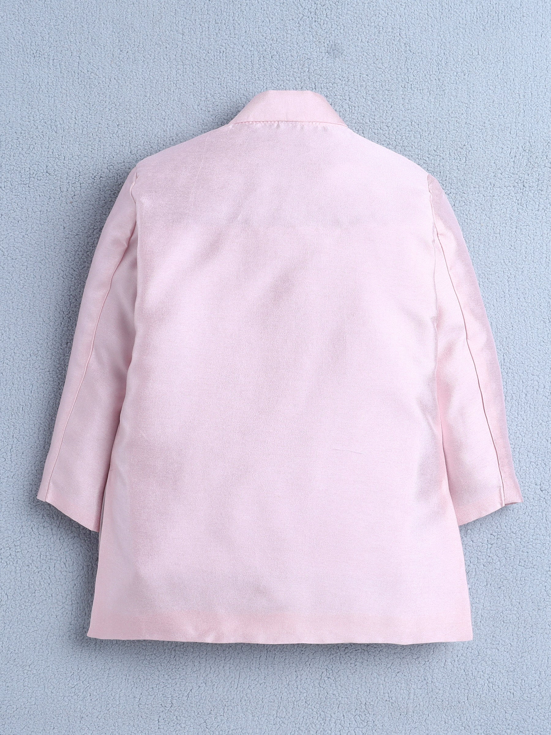 Ahhaaaa Boys Jacquard Sherwani Set | Gold, Pink, Green | Ethnic Party Wear 2-11Y