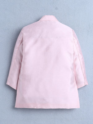 Ahhaaaa Boys Jacquard Sherwani Set | Gold, Pink, Green | Ethnic Party Wear 2-11Y