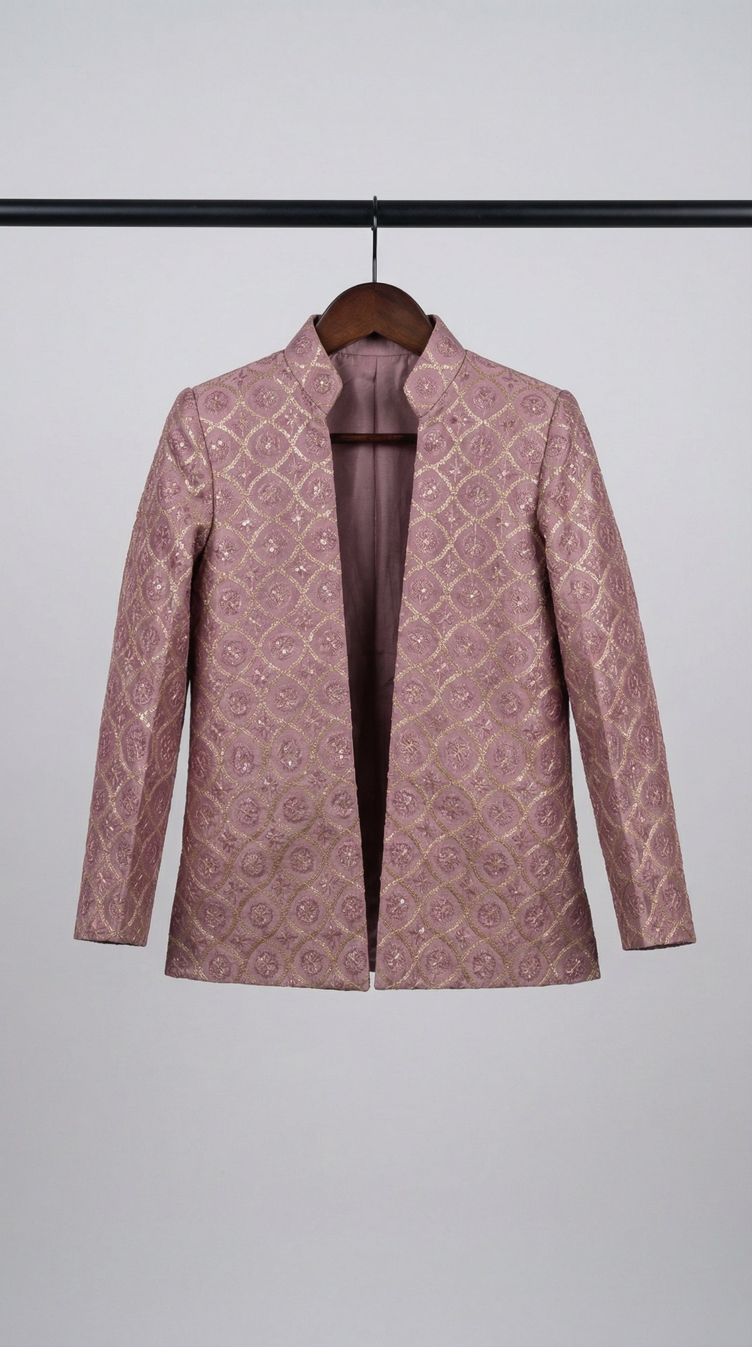 Ahhaaaa Boys 3-Piece Indo-Western Set with Embroidered Jacket & Kurta - Black, Pink, White (2-11 Years)