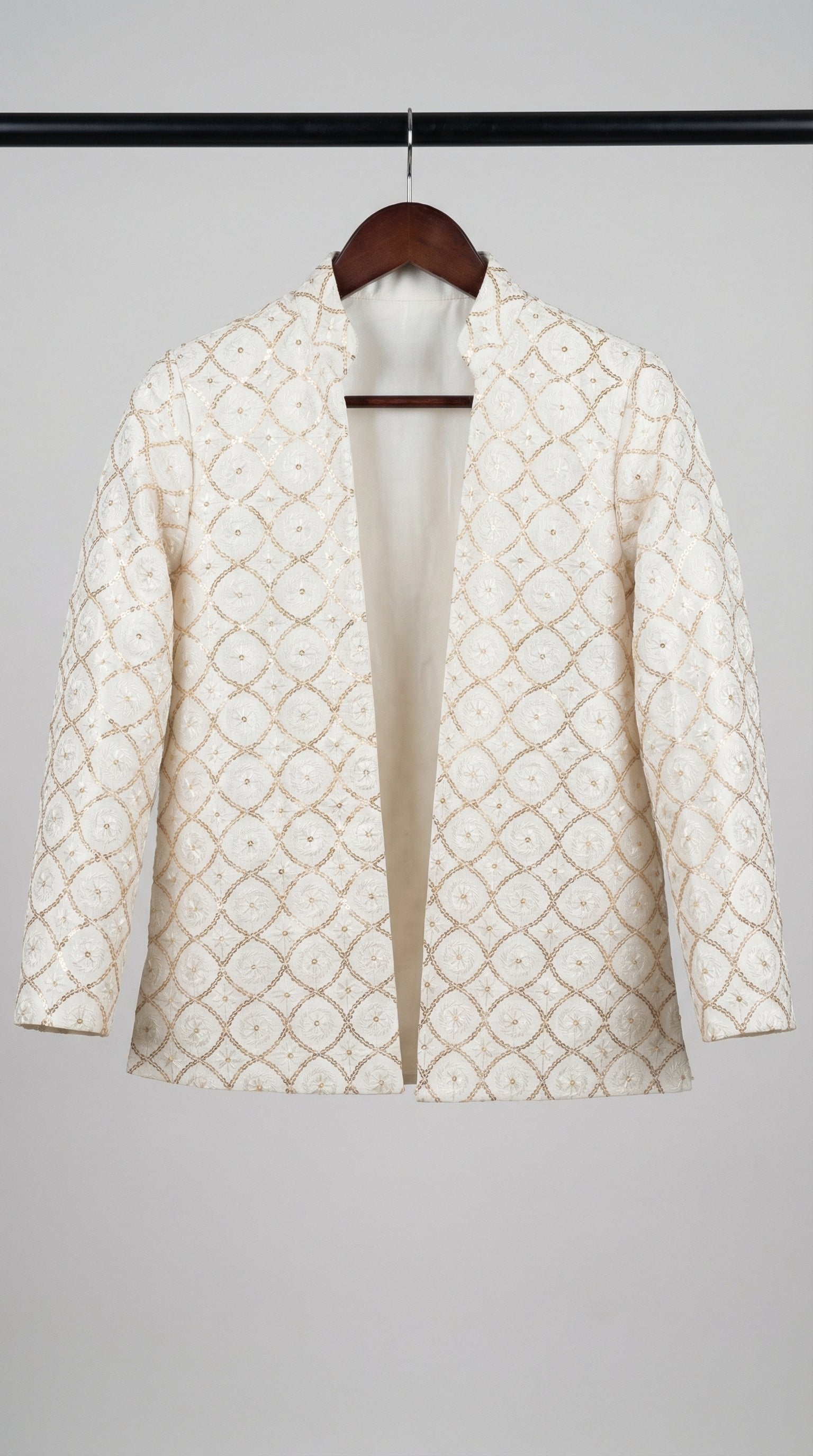 Ahhaaaa Boys 3-Piece Indo-Western Set with Embroidered Jacket & Kurta - Black, Pink, White (2-11 Years)