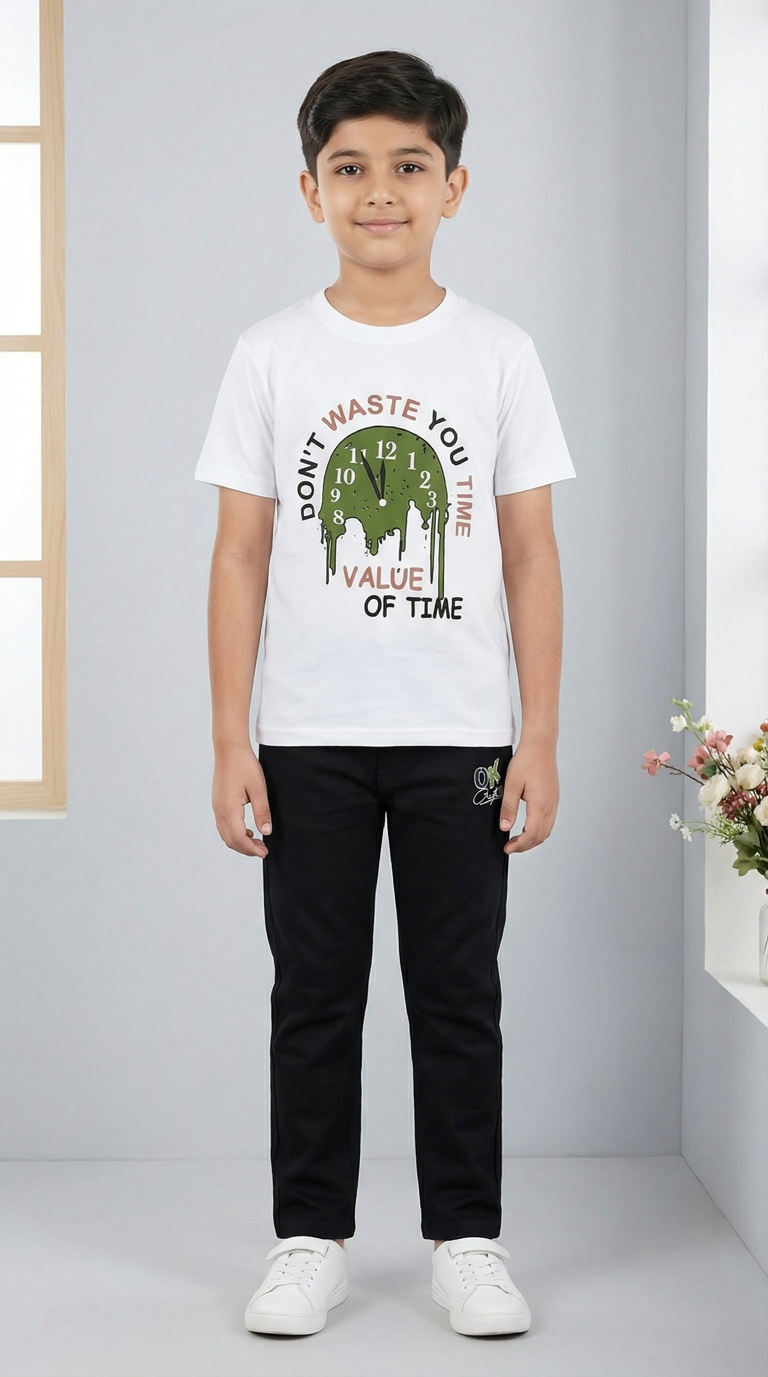 Ahhaaaa Boys' Luxury Japani Silk Striped Indo-Western Blazer & Trouser Set (Ages 2-8Y)