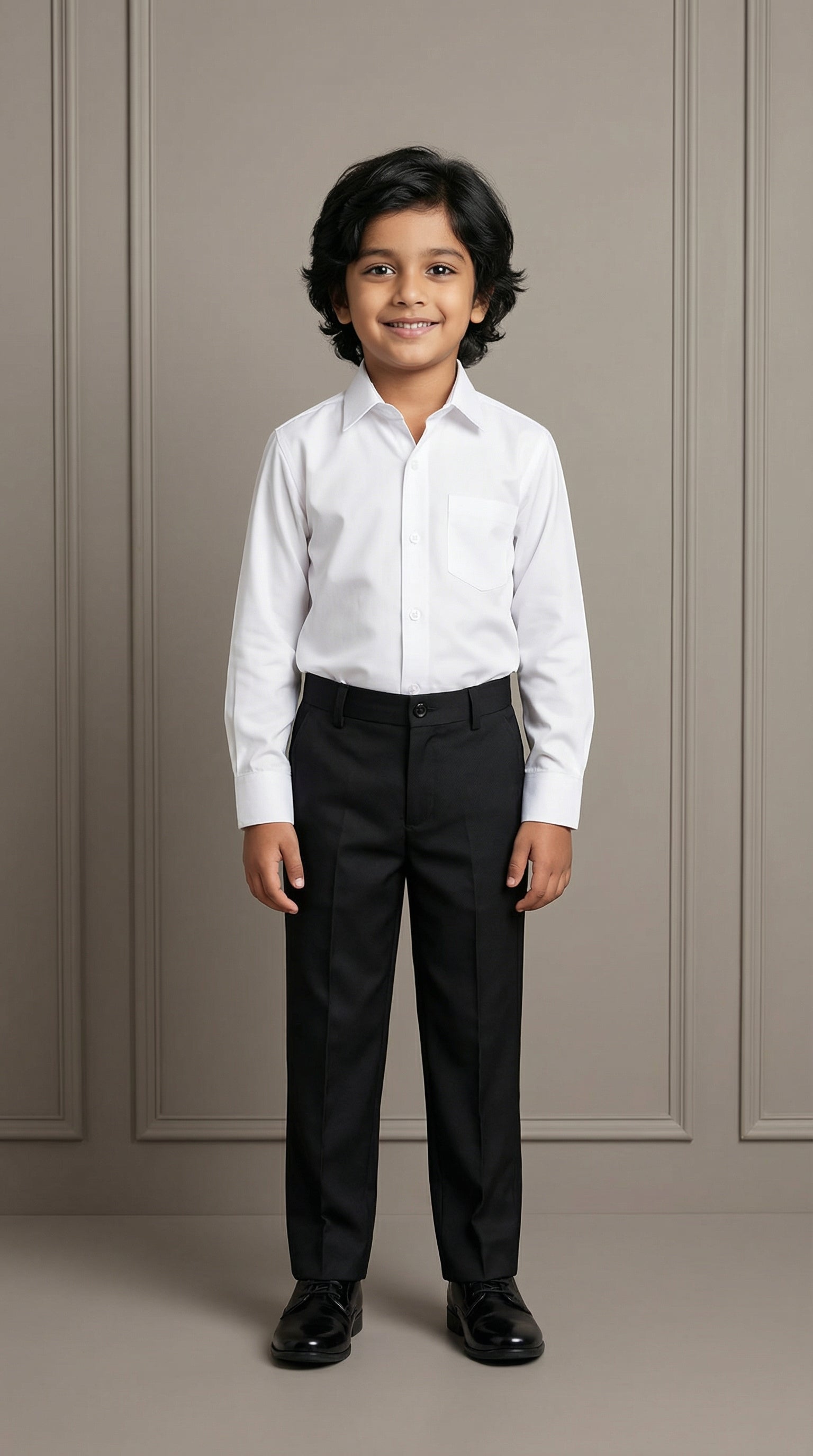 Ahhaaaa Boys Premium Black Japani Silk Tuxedo Set with Sequin Detail (2-8 Years)
