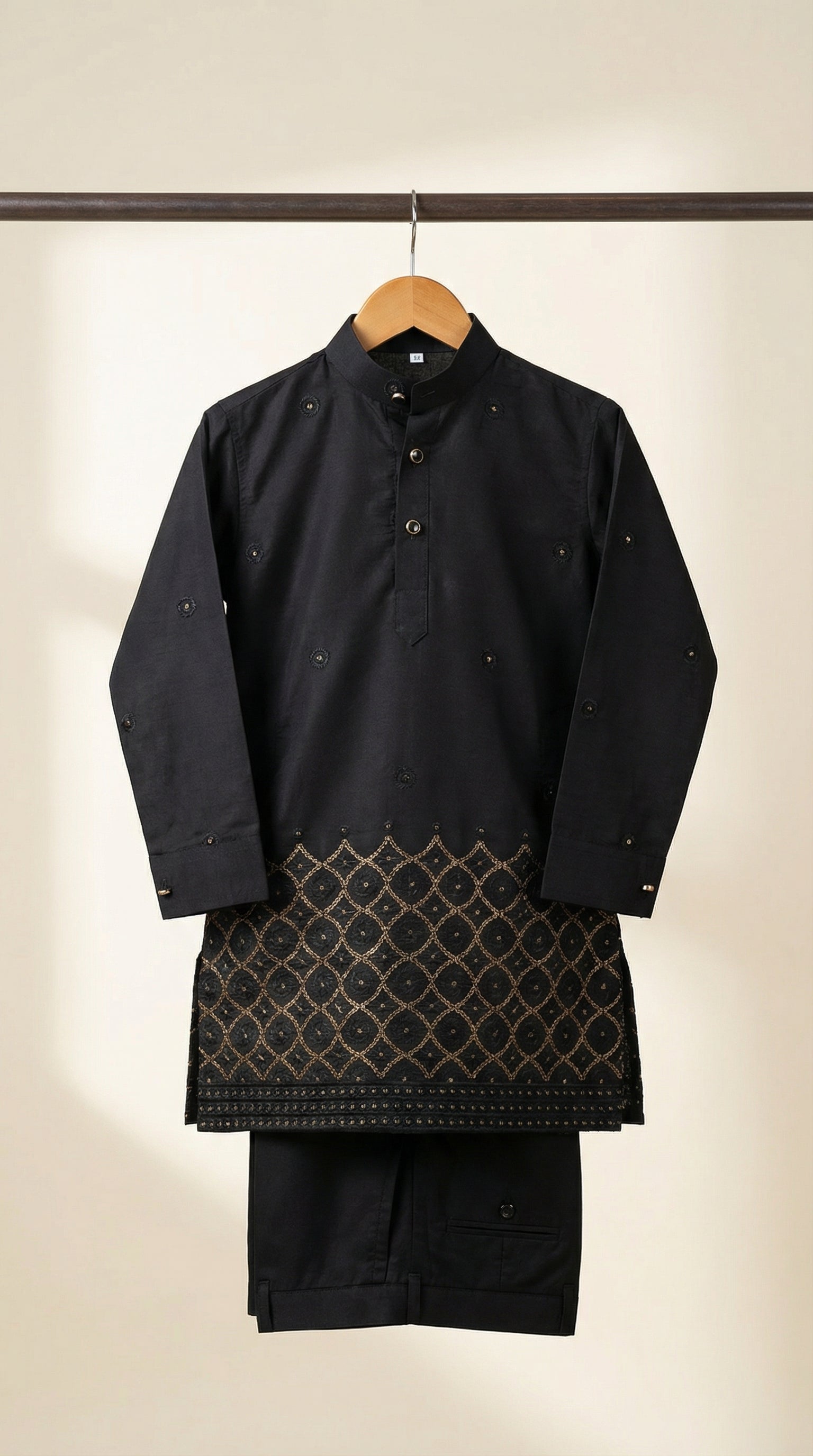 Ahhaaaa Boys Premium Viscose Kurta Set: Elegant Embroidered Festive Wear for Ages 2-11