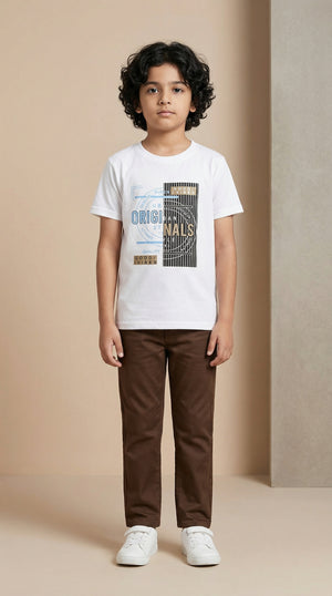 Ahhaaaa Boys' Japani Silk Indo-Western Safari Suit Set (Beige and Grey)