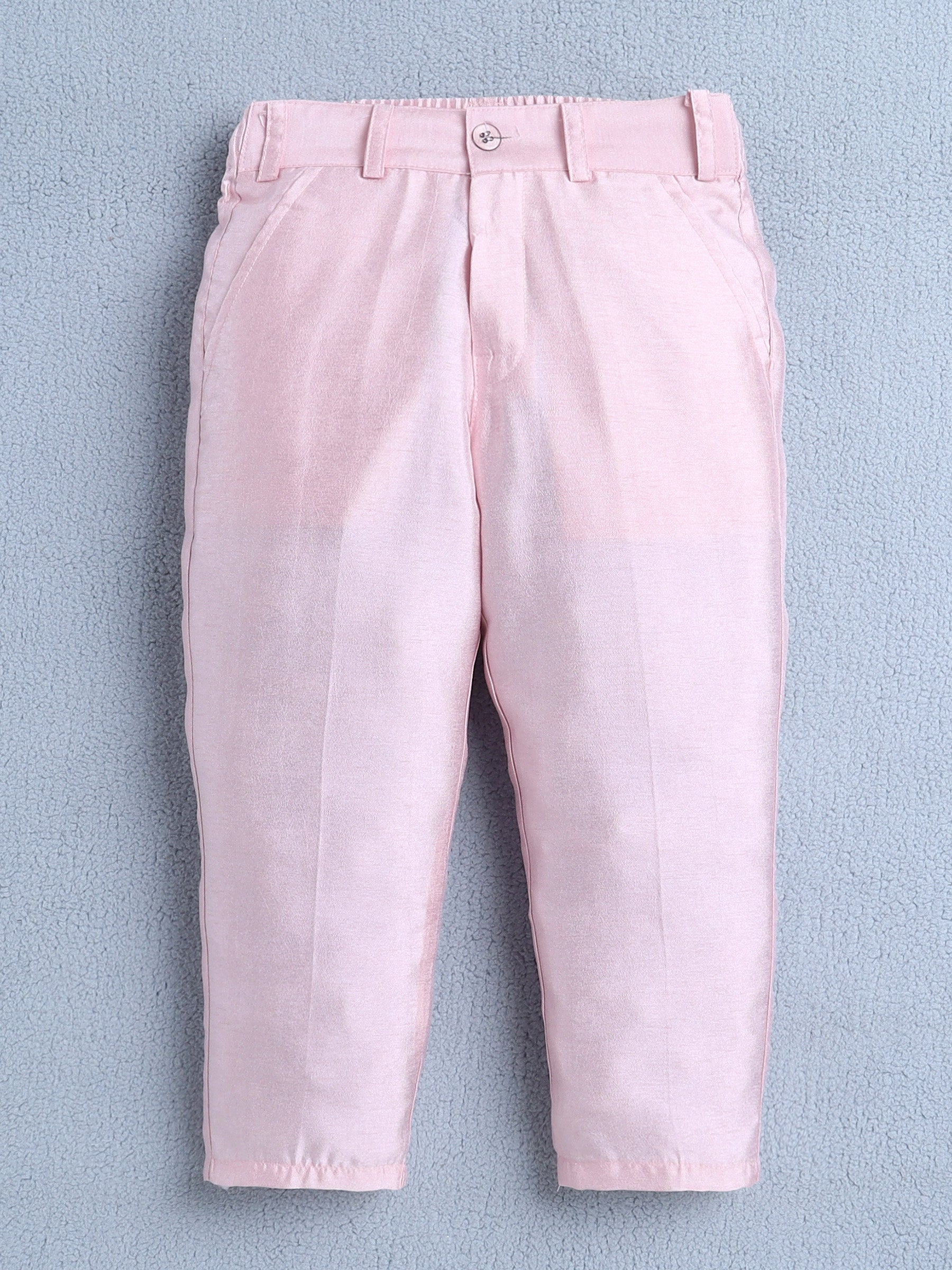 Ahhaaaa Boys Jacquard Sherwani Set | Gold, Pink, Green | Ethnic Party Wear 2-11Y