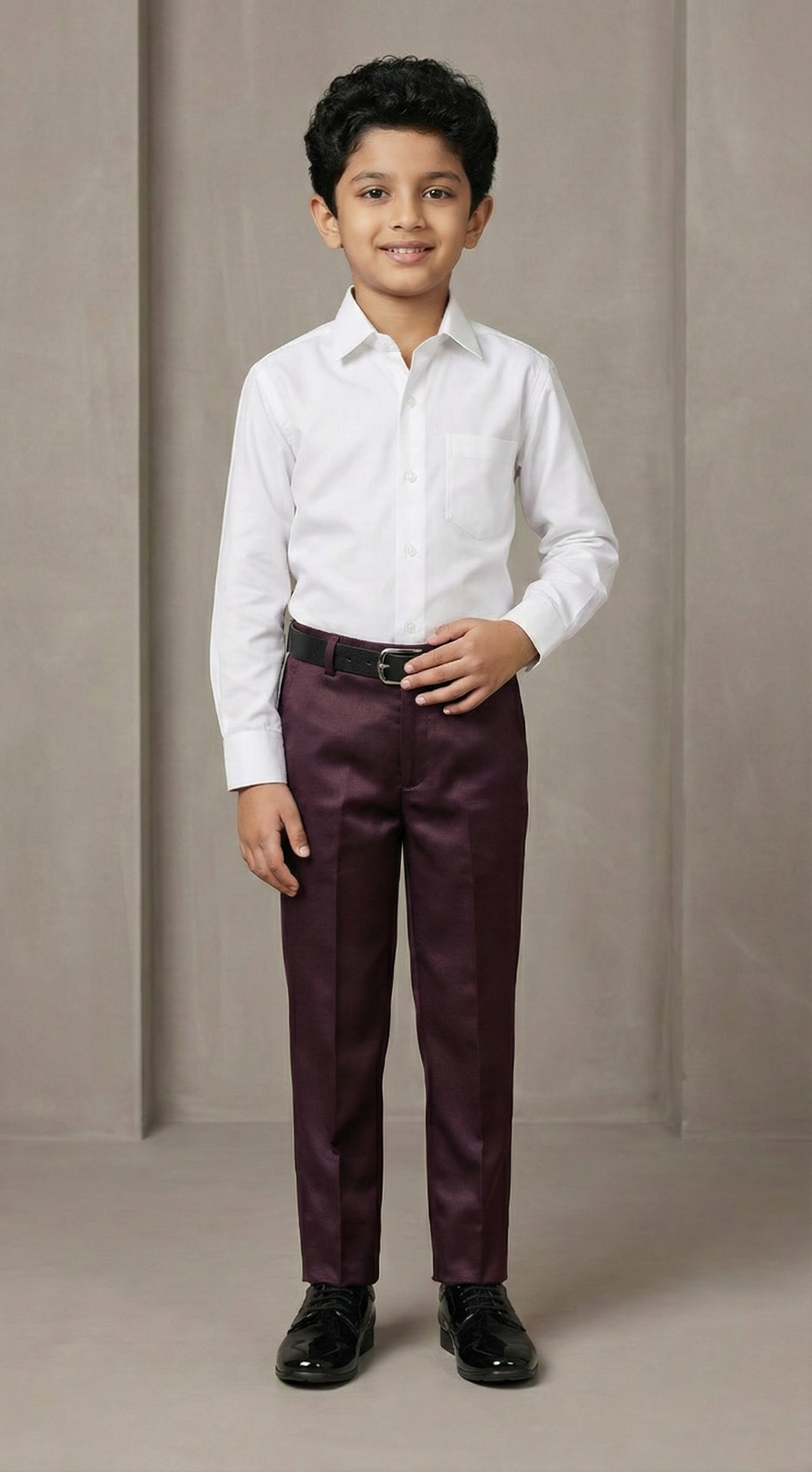 Ahhaaaa Boys Luxury 3-Piece Textured Coat Suit Set (Available in Wine, Black, Navy)