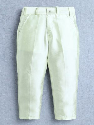 Ahhaaaa Boys Jacquard Sherwani Set | Gold, Pink, Green | Ethnic Party Wear 2-11Y