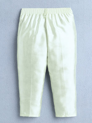 Ahhaaaa Boys Jacquard Sherwani Set | Gold, Pink, Green | Ethnic Party Wear 2-11Y