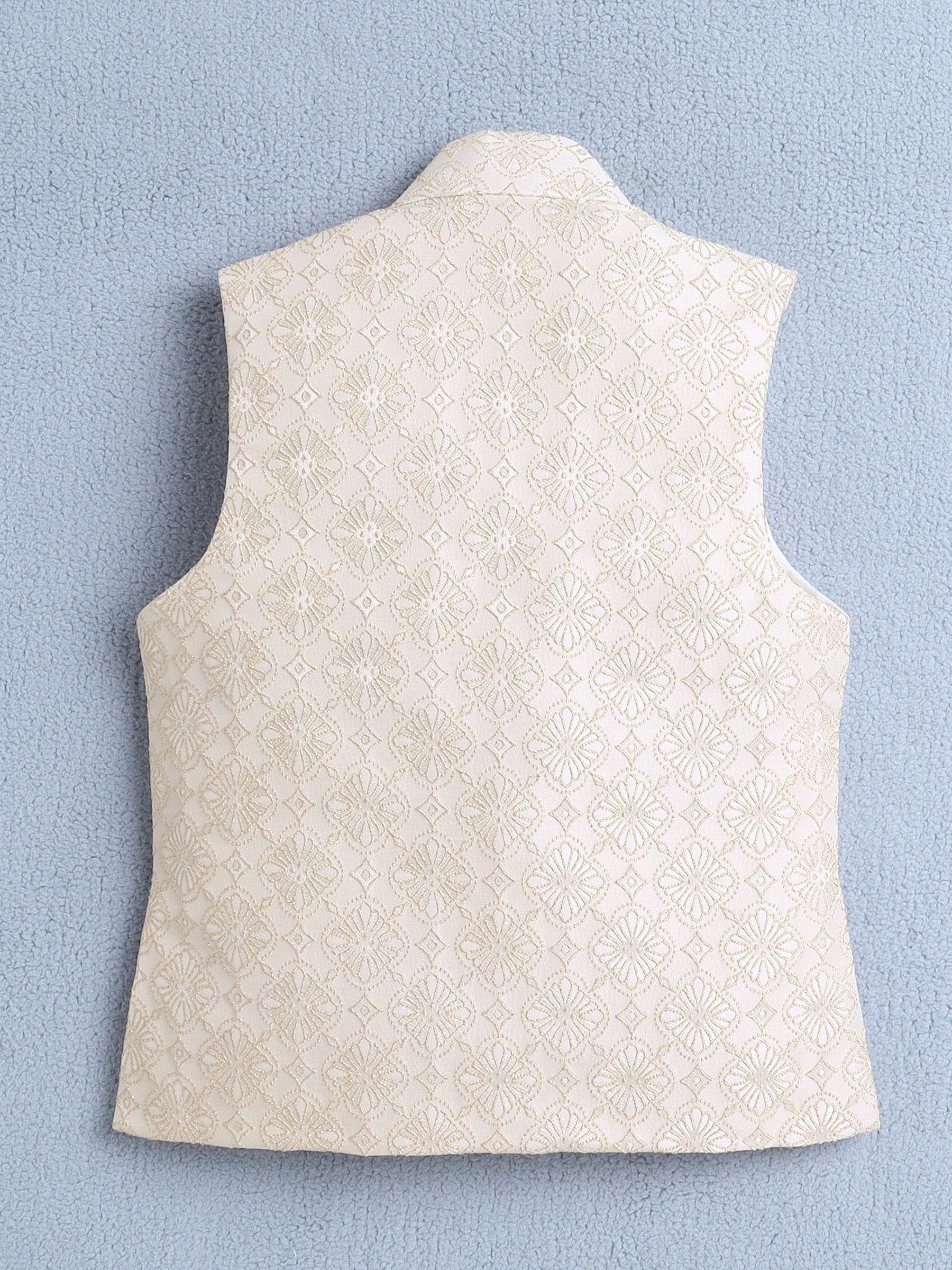 Ahhaaaa Boys Jacquard Sherwani Set | Gold, Pink, Green | Ethnic Party Wear 2-11Y