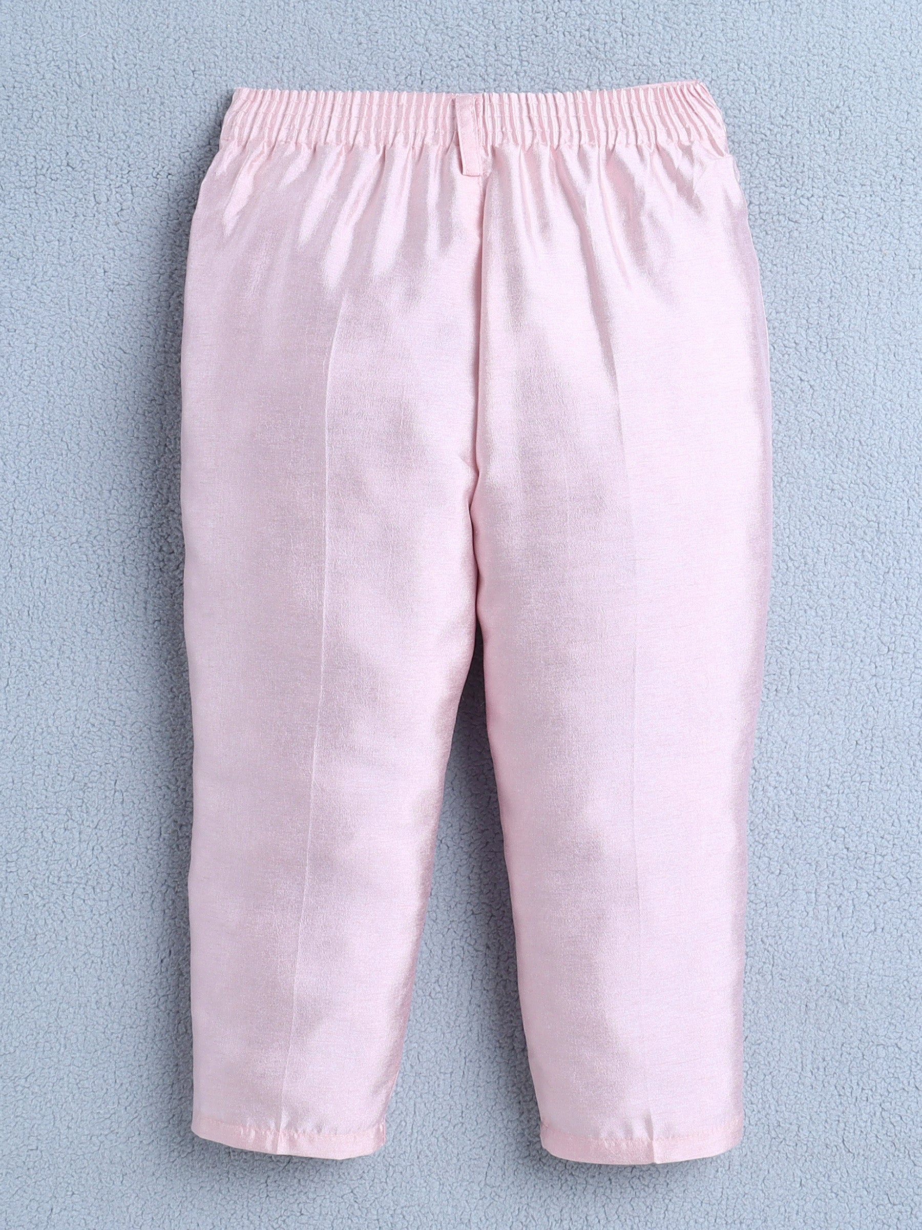 Ahhaaaa Boys Jacquard Sherwani Set | Gold, Pink, Green | Ethnic Party Wear 2-11Y