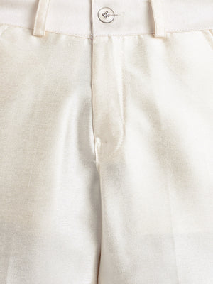 Ahhaaaa Boys Jacquard Sherwani Set | Gold, Pink, Green | Ethnic Party Wear 2-11Y