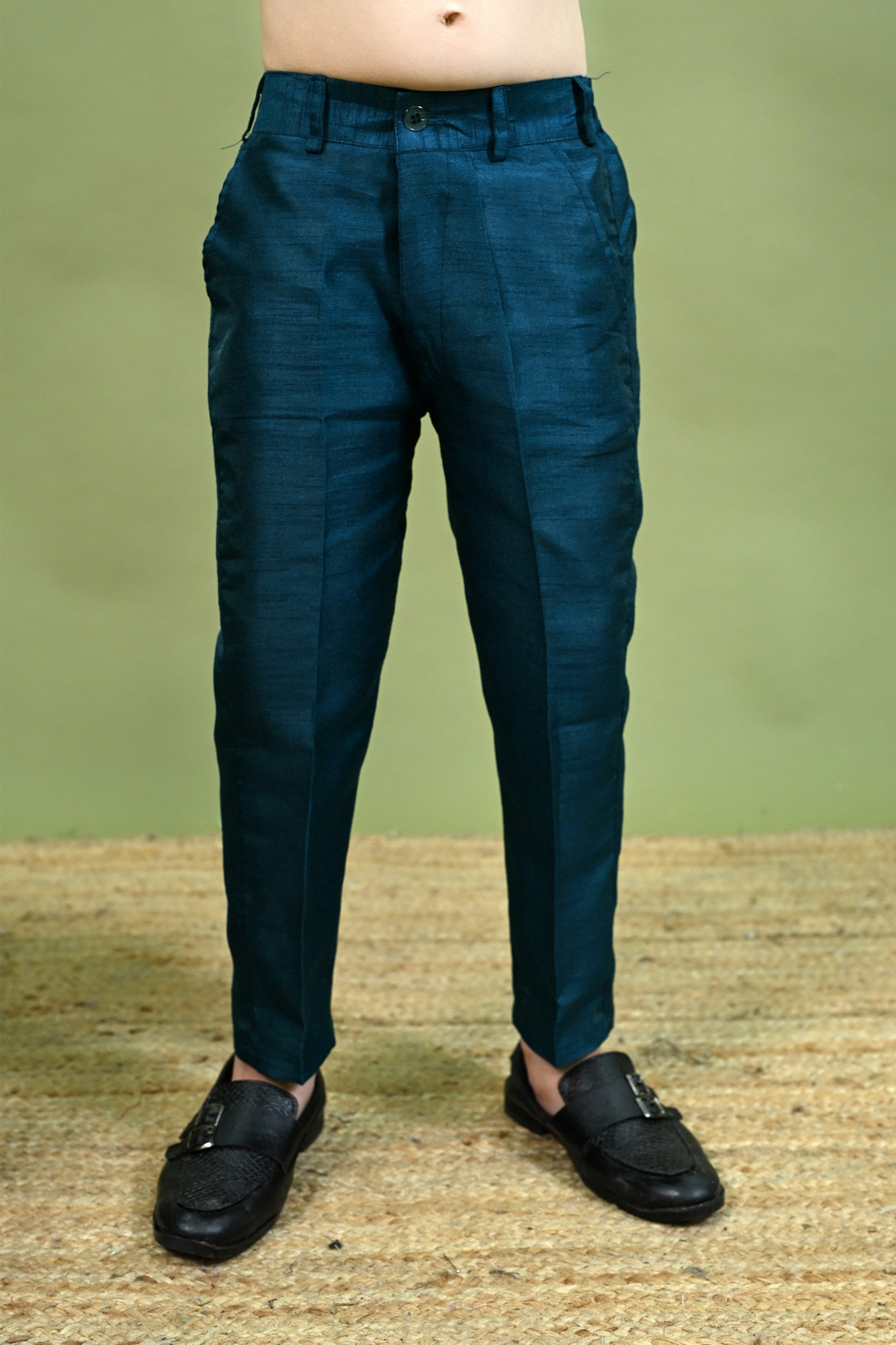 Ahhaaaa Boys Kurta Set with Attached Sequin Jacket for Wedding and Festivals
