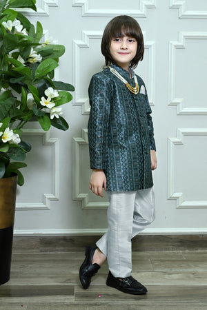 Ahhaaaa Boys Indo-Western Sherwani Set | Kids Jodhpuri Style Achkan for Wedding