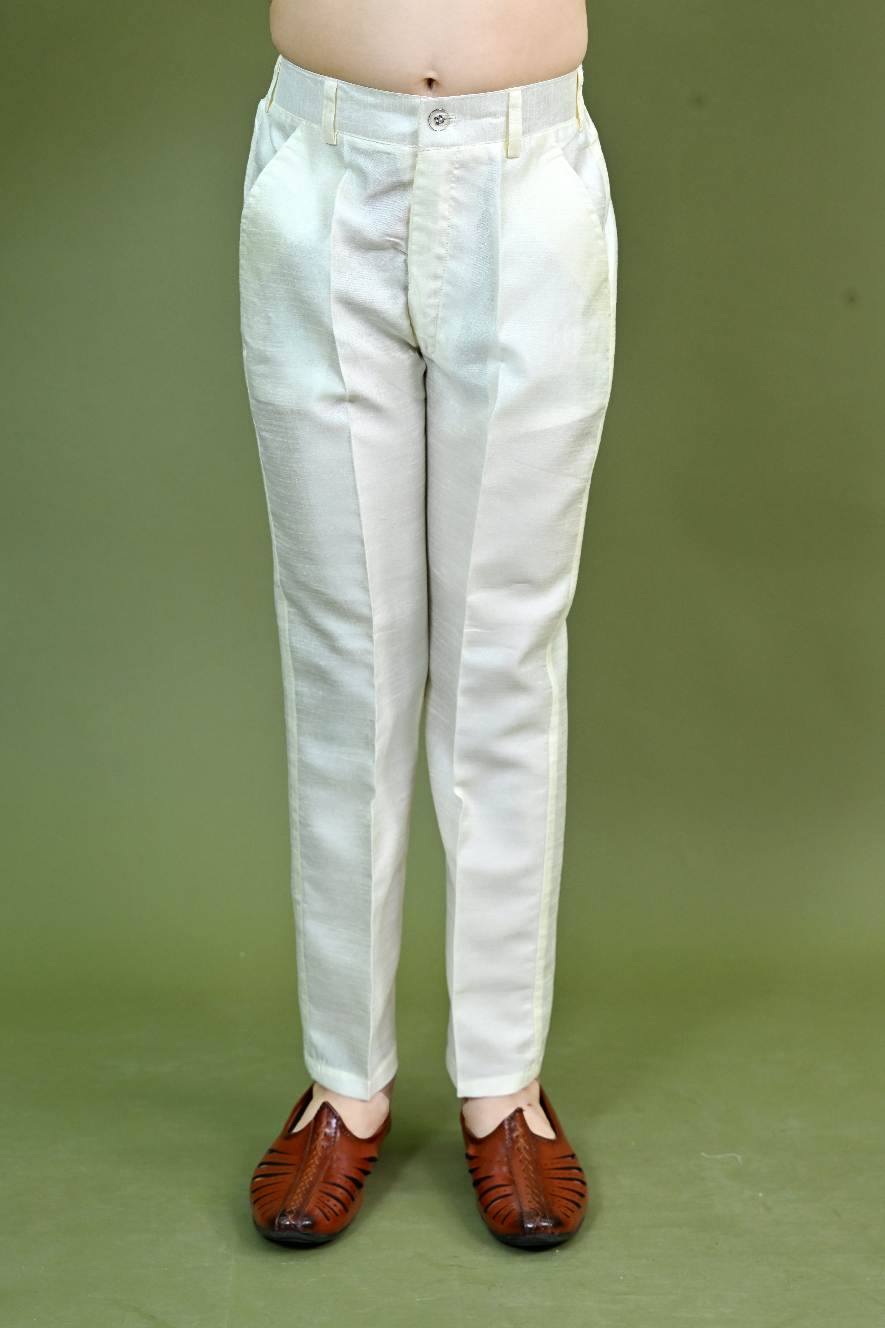Ahhaaaa Regal Dupian Silk Indo-Western Sherwani Set for Boys with Tonal Embroidery