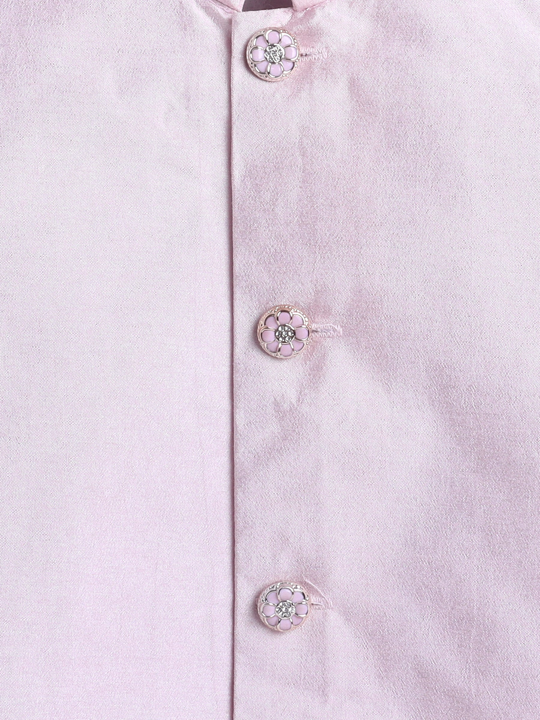 Ahhaaaa Boys Jacquard Sherwani Set | Gold, Pink, Green | Ethnic Party Wear 2-11Y