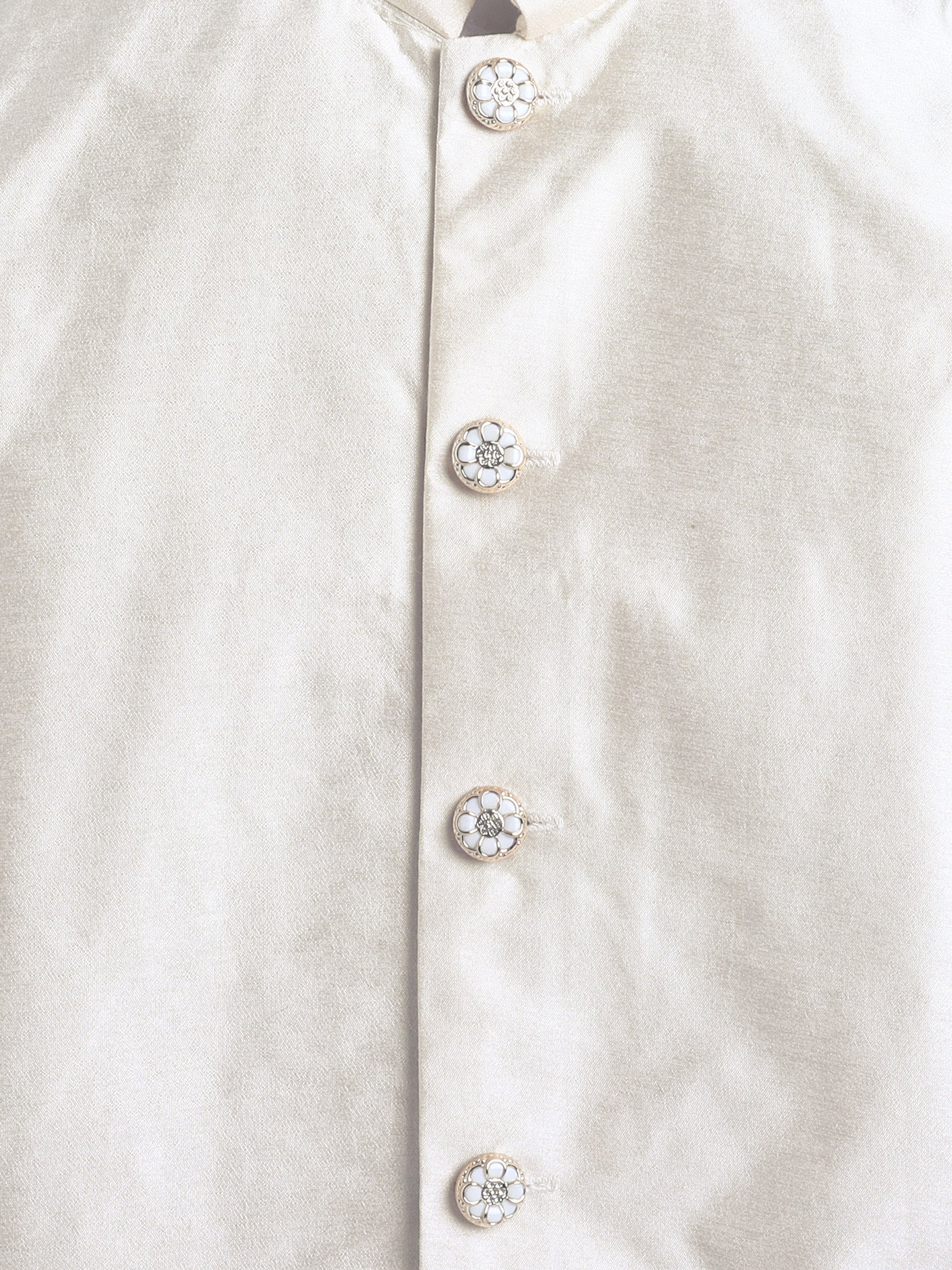 Ahhaaaa Boys Jacquard Sherwani Set | Gold, Pink, Green | Ethnic Party Wear 2-11Y