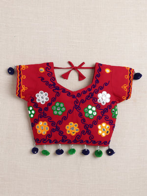 Ahhaaaa "Vibrant Vibes" Ghagra Choli for Little Girls | Kids' Embroidered Ghagra Choli Set with Dupatta