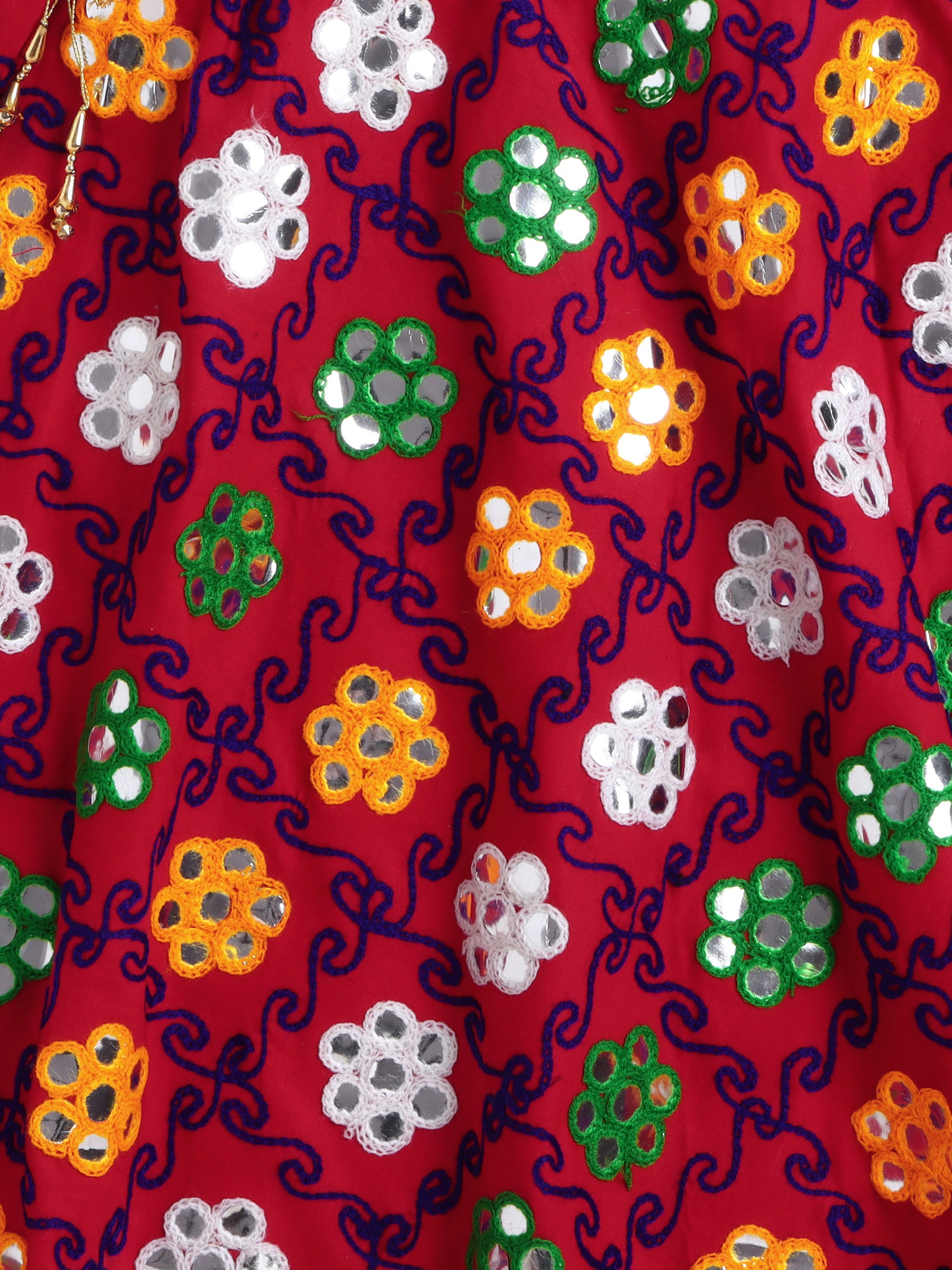 Ahhaaaa "Vibrant Vibes" Ghagra Choli for Little Girls | Kids' Embroidered Ghagra Choli Set with Dupatta