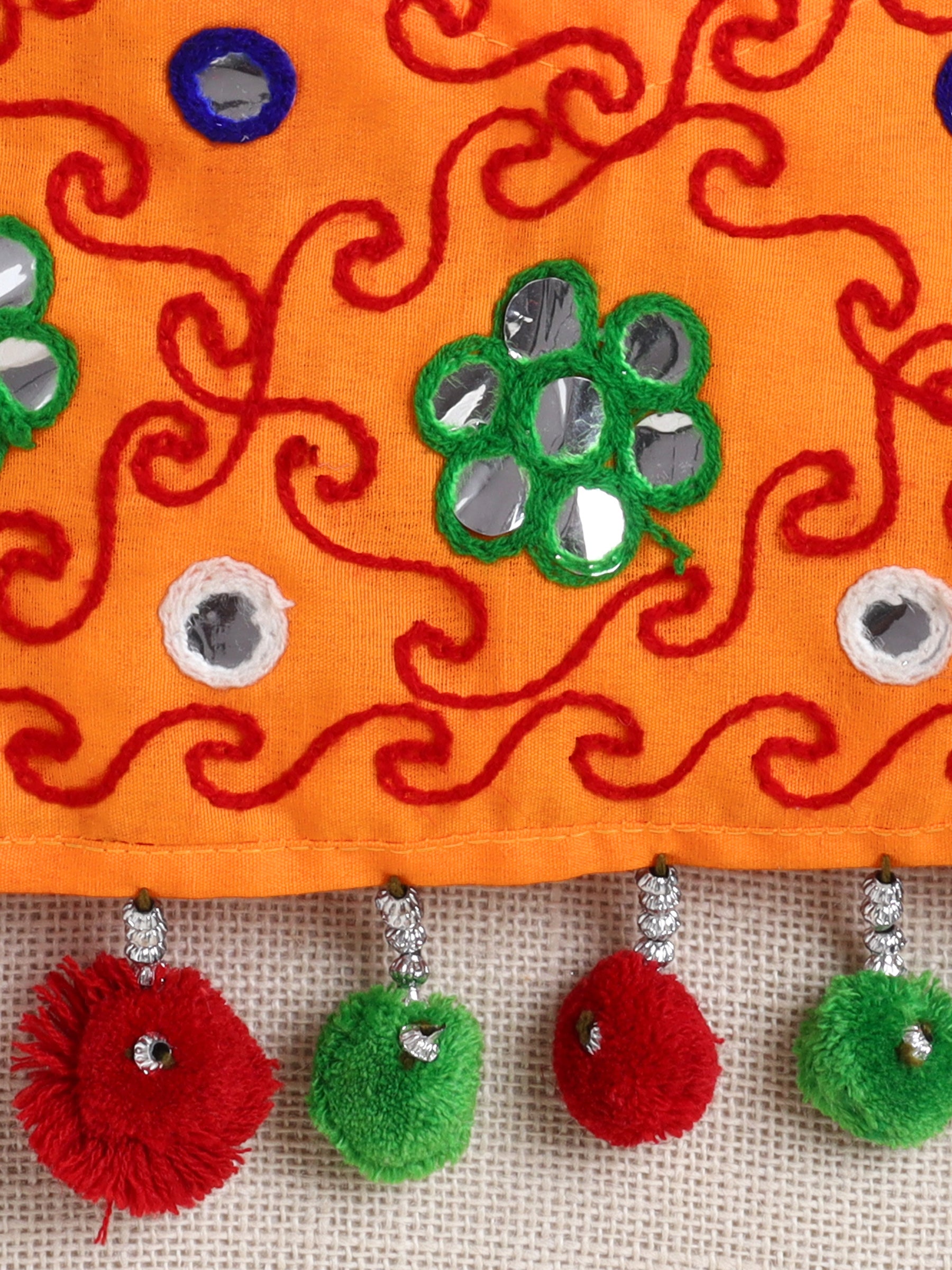 Ahhaaaa "Vibrant Vibes" Ghagra Choli for Little Girls | Kids' Embroidered Ghagra Choli Set with Dupatta