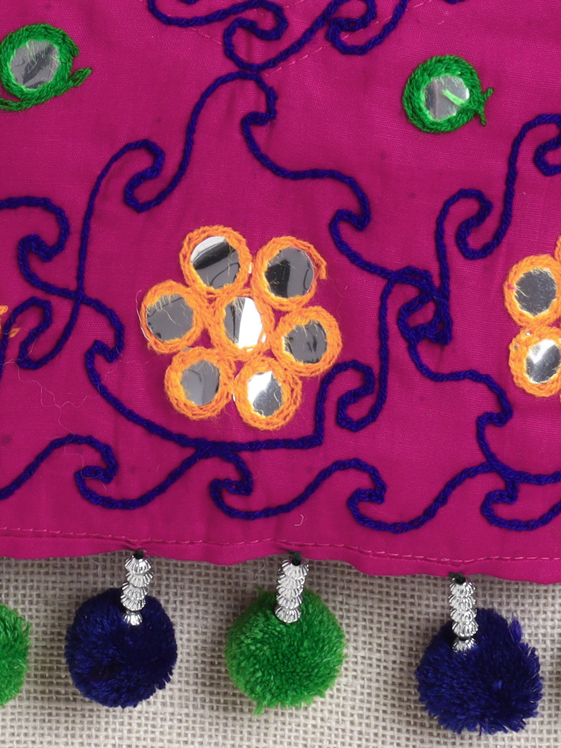 Ahhaaaa "Vibrant Vibes" Ghagra Choli for Little Girls | Kids' Embroidered Ghagra Choli Set with Dupatta