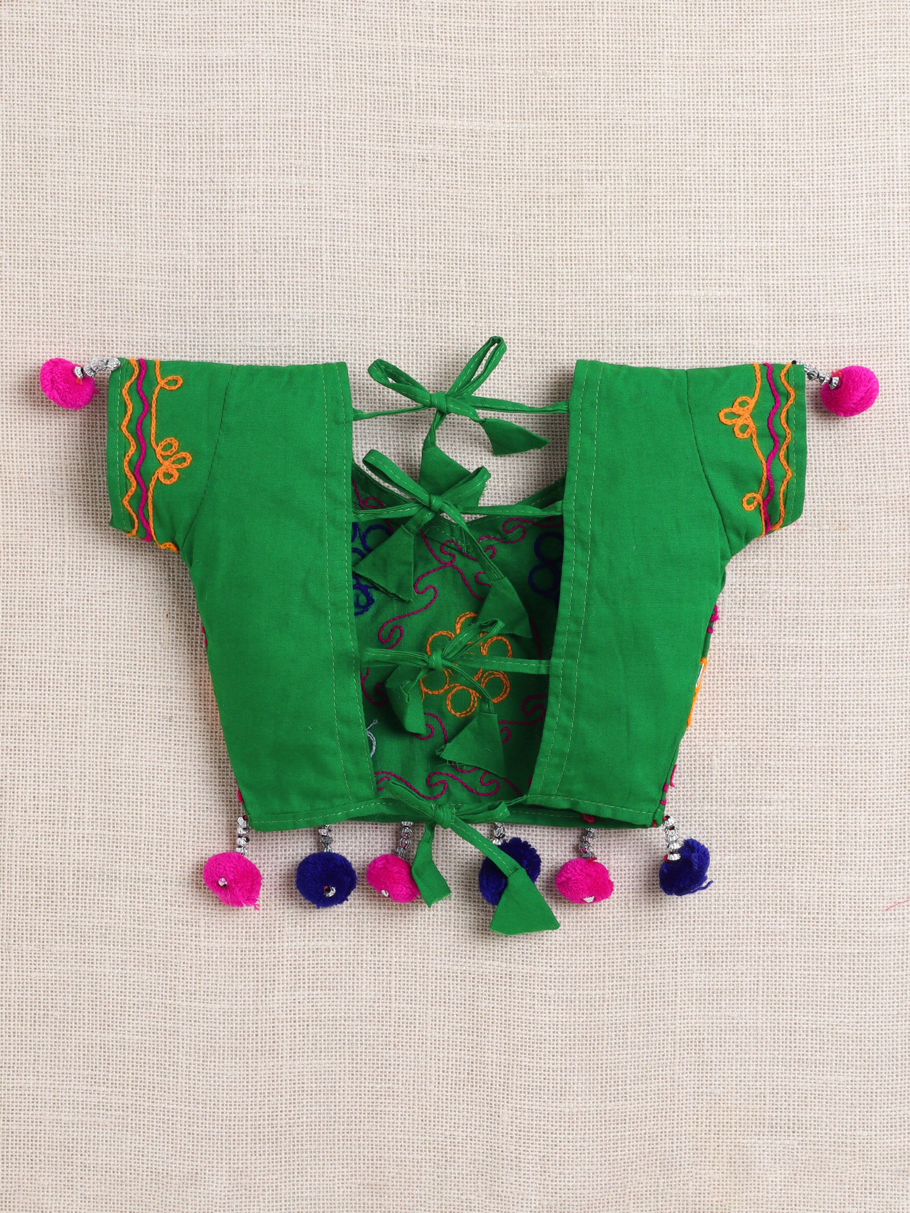 Ahhaaaa "Vibrant Vibes" Ghagra Choli for Little Girls | Kids' Embroidered Ghagra Choli Set with Dupatta