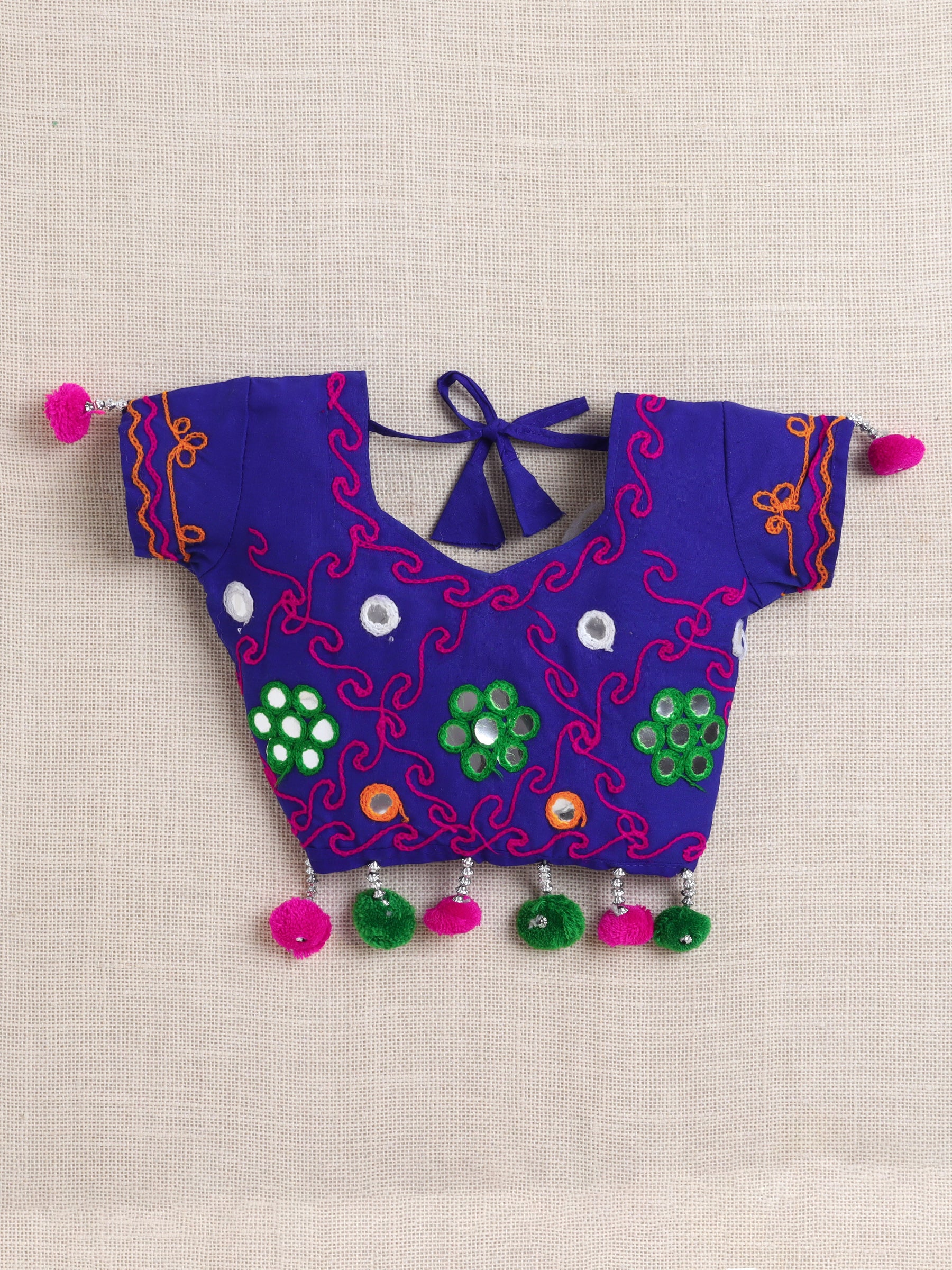 Ahhaaaa "Vibrant Vibes" Ghagra Choli for Little Girls | Kids' Embroidered Ghagra Choli Set with Dupatta