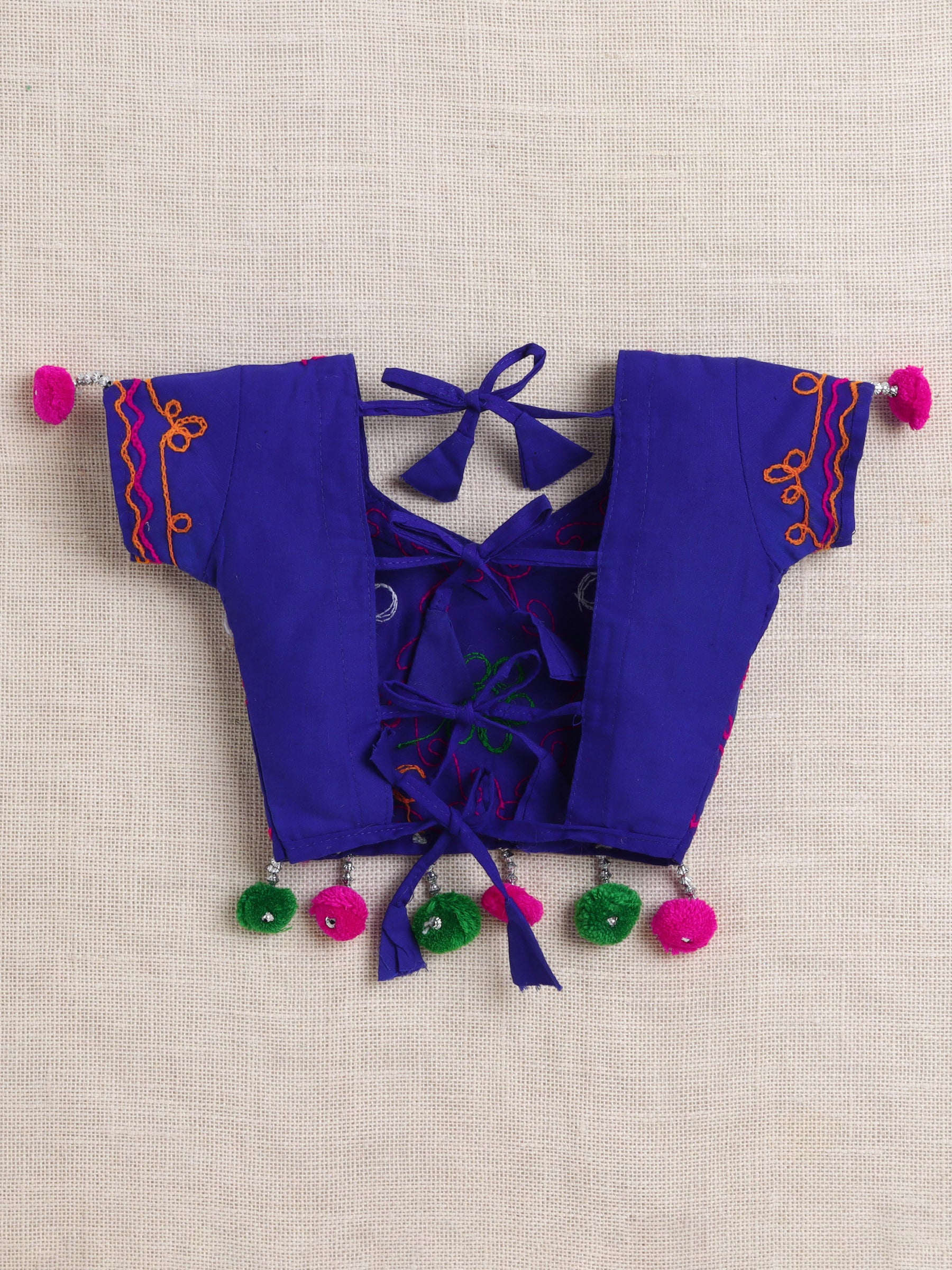 Ahhaaaa "Vibrant Vibes" Ghagra Choli for Little Girls | Kids' Embroidered Ghagra Choli Set with Dupatta