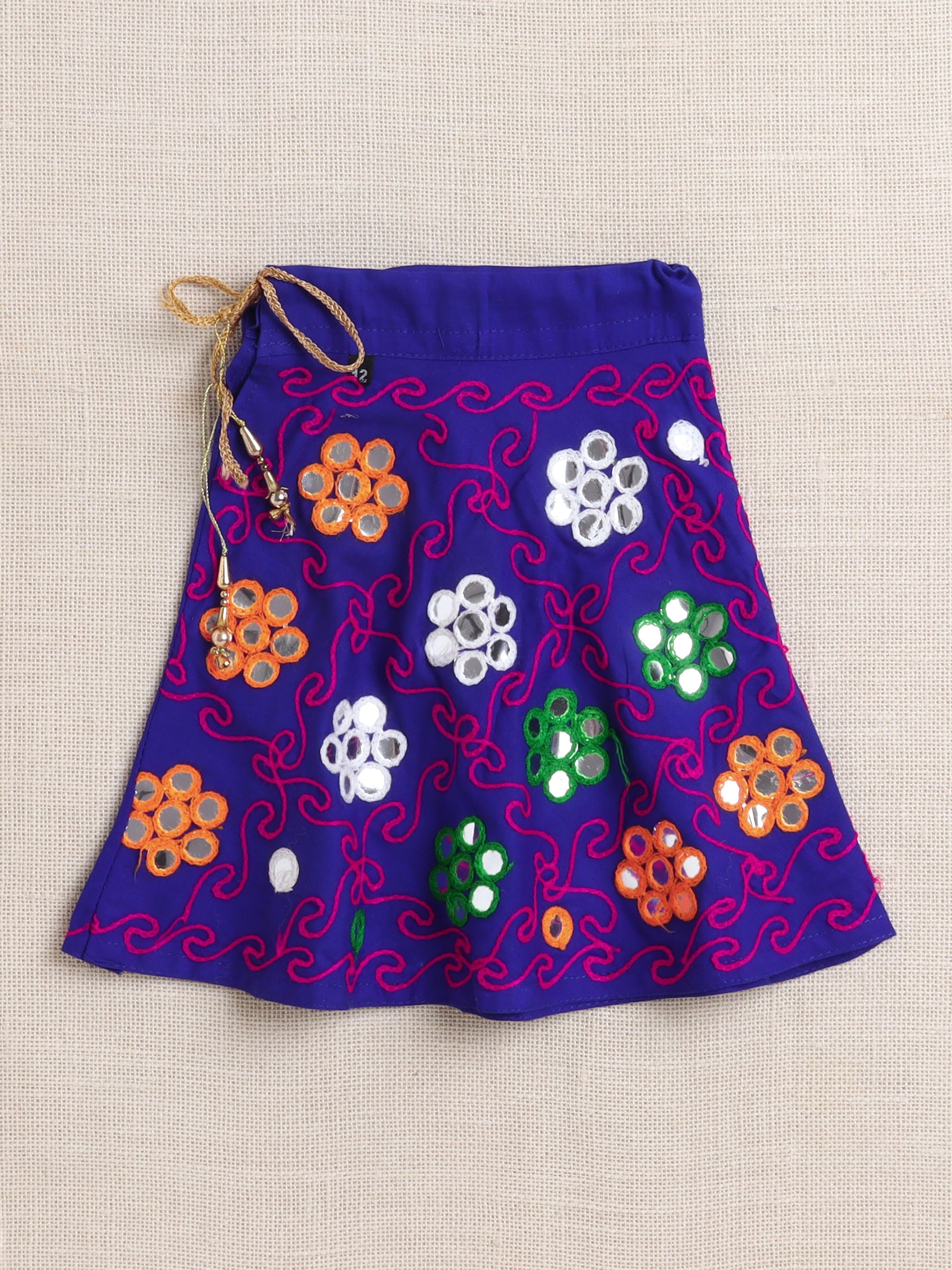 Ahhaaaa "Vibrant Vibes" Ghagra Choli for Little Girls | Kids' Embroidered Ghagra Choli Set with Dupatta