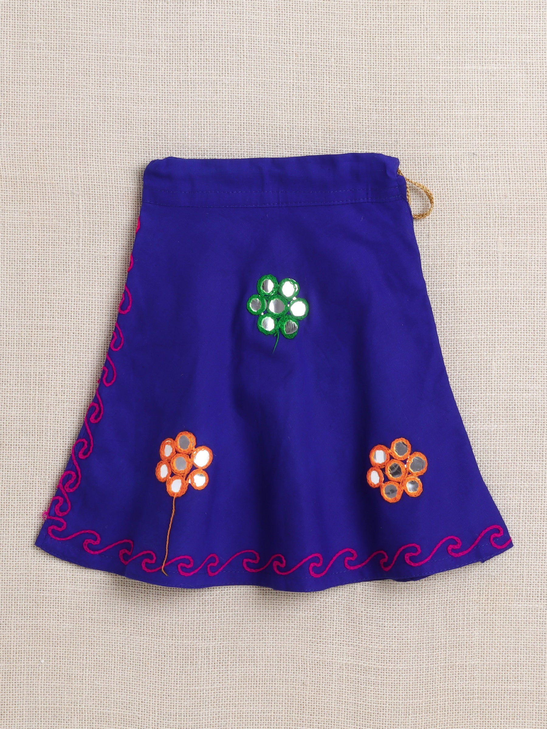 Ahhaaaa "Vibrant Vibes" Ghagra Choli for Little Girls | Kids' Embroidered Ghagra Choli Set with Dupatta