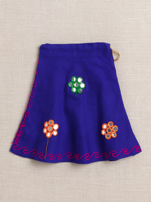 Ahhaaaa "Vibrant Vibes" Ghagra Choli for Little Girls | Kids' Embroidered Ghagra Choli Set with Dupatta