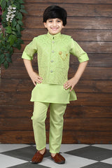 Ahhaaaa Traditional Indian Wear Bollywood Indo-Western Sherwani for Boys Green