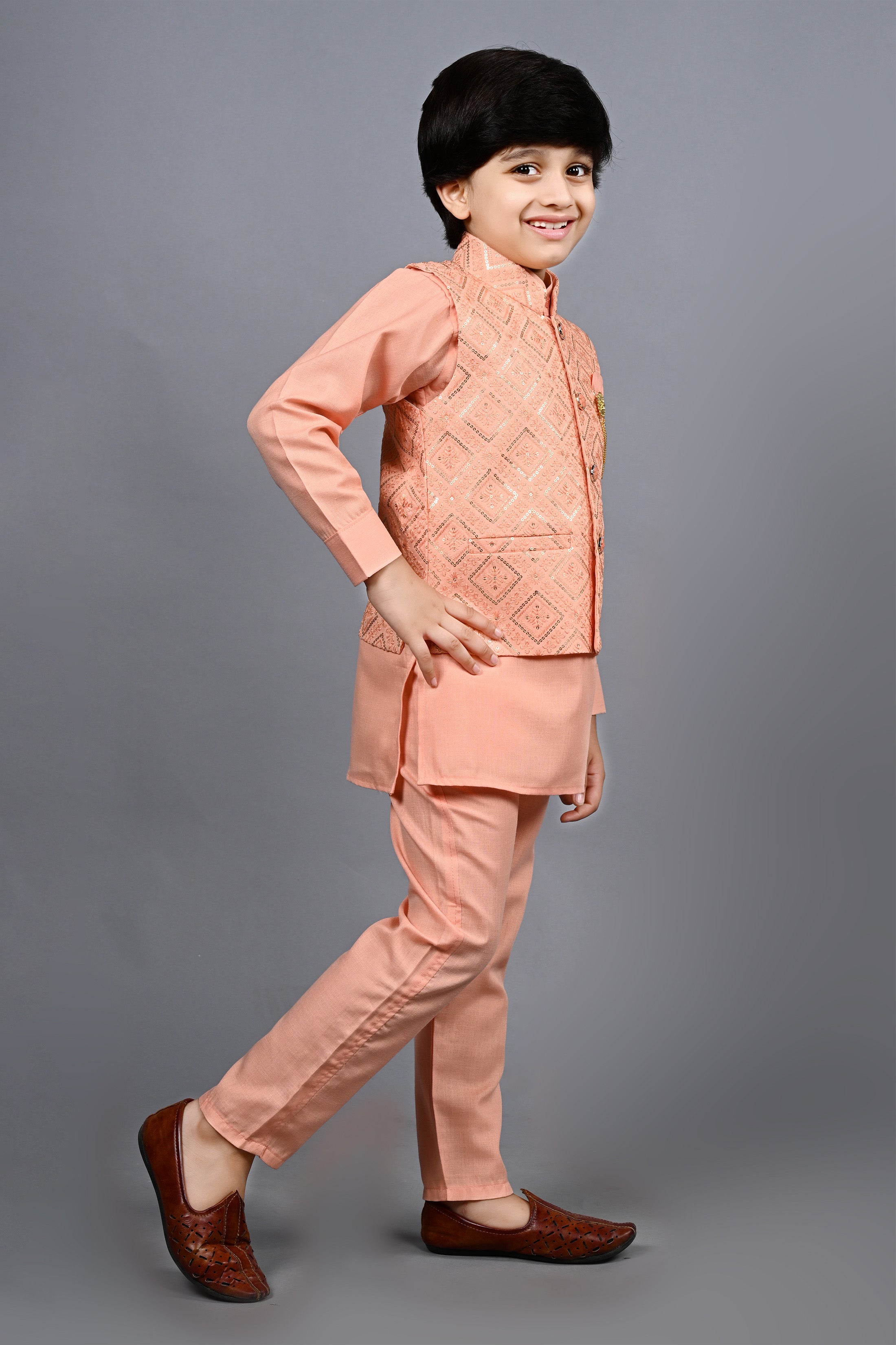 Ahhaaaa Traditional Indian Wear Bollywood Indo-Western Sherwani for Boys