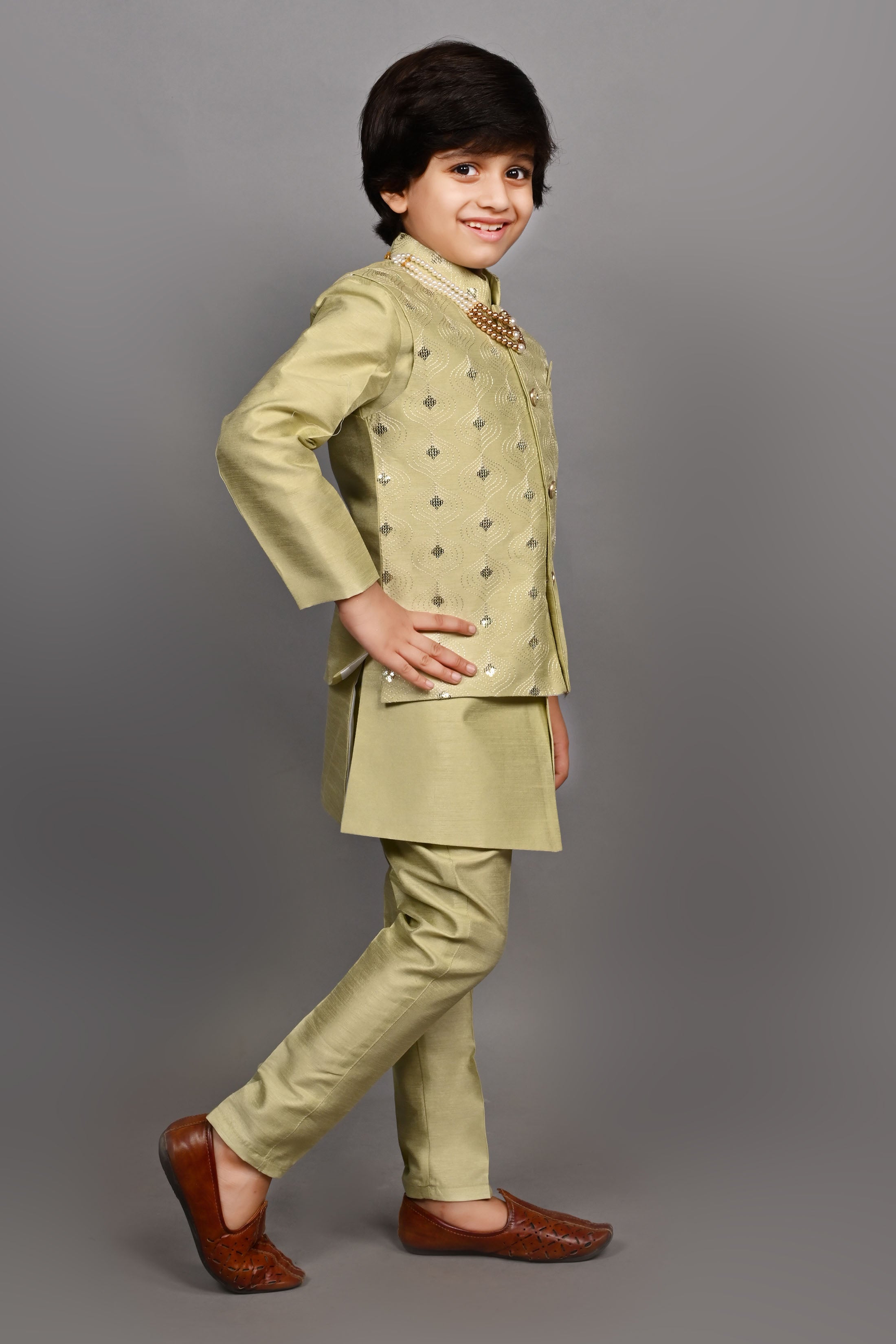 Ahhaaaa Traditional Party Wear Bollywood Style Indo-Western Sherwani for Boys