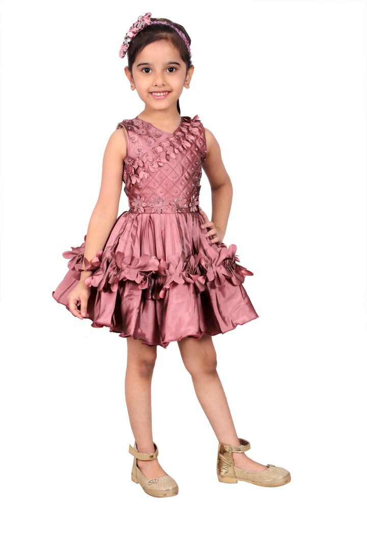 Ahhaaaa Olive Party Wear Dress for Baby Girls - ahhaaaa.com
