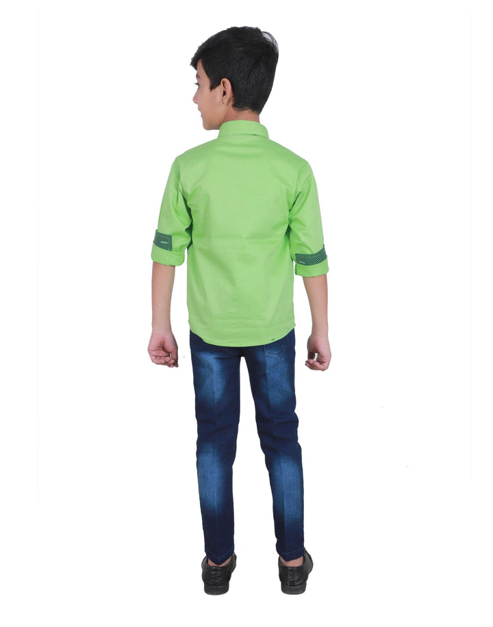 Ahhaaaa Kids Cotton Shirt and Denim Pant for Boys - ahhaaaa.com