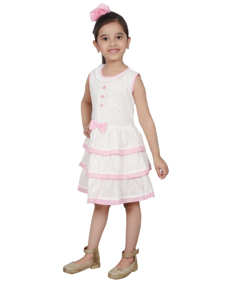 Ahhaaaa Kids Cotton Sleeveless Floral Knee Length Dress/Frock for Girls - ahhaaaa.com