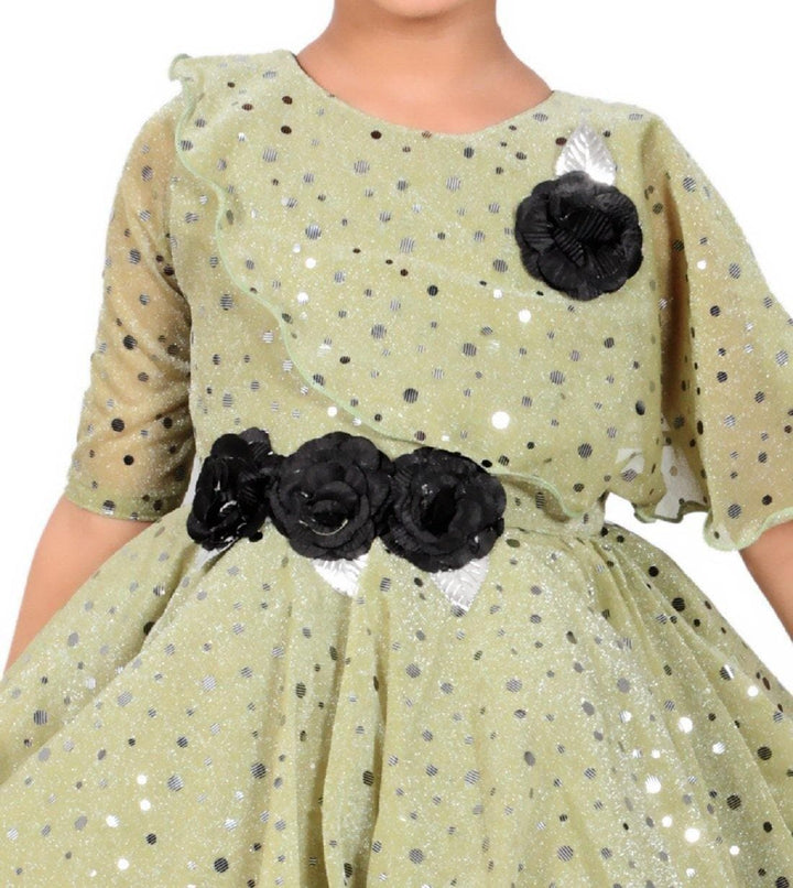 Ahhaaaa Embellished Party Wear Dress for Baby Girls - ahhaaaa.com