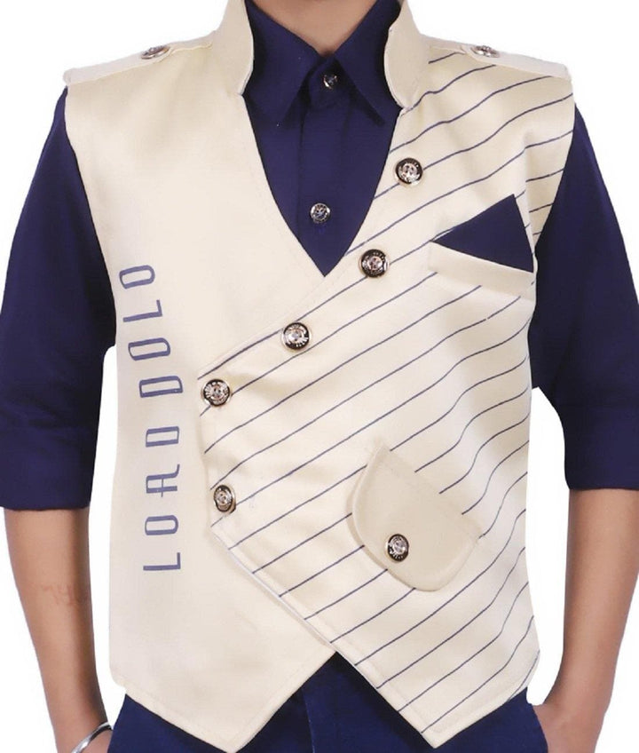 Ahhaaaa Cotton Blend Waistcoat Shirt and Pant for Boys - ahhaaaa.com