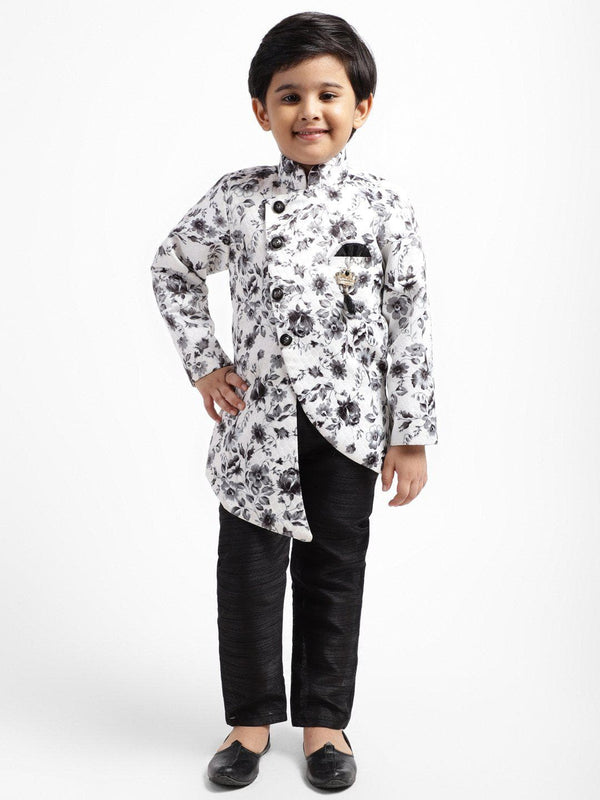 ahhaaaa Kids Ethnic Wear Indo-Western Sherwani and Payjama for Boys - ahhaaaa.com