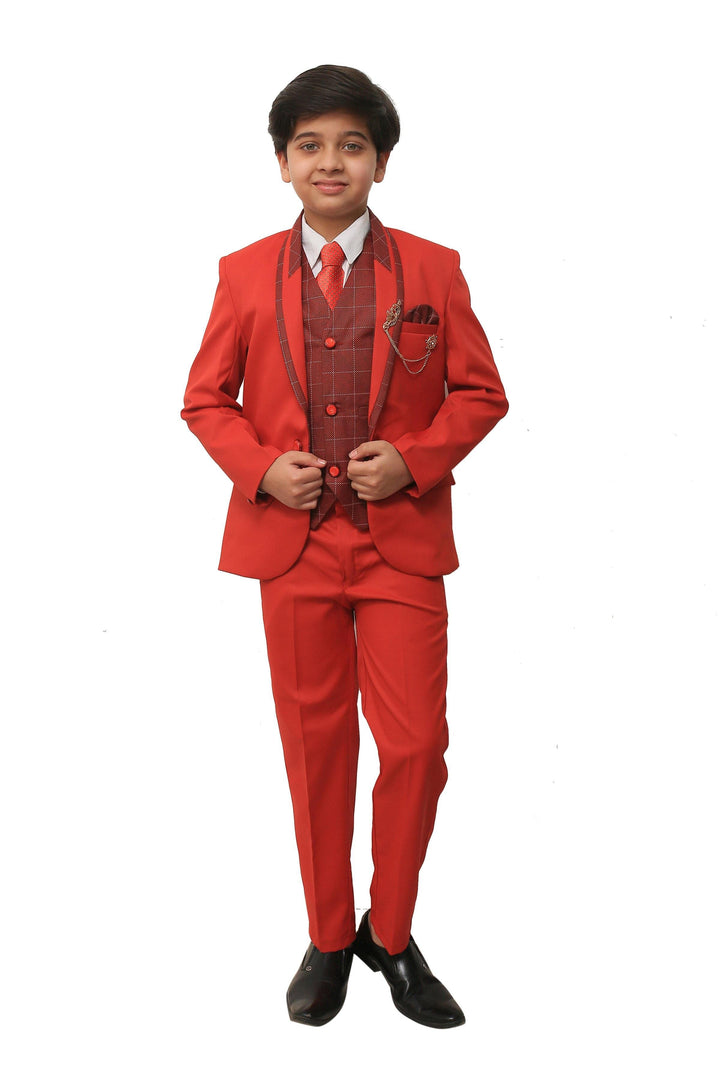 Ahhaaaa Kids Blended 5 Piece Suit Set For Boys - ahhaaaa.com