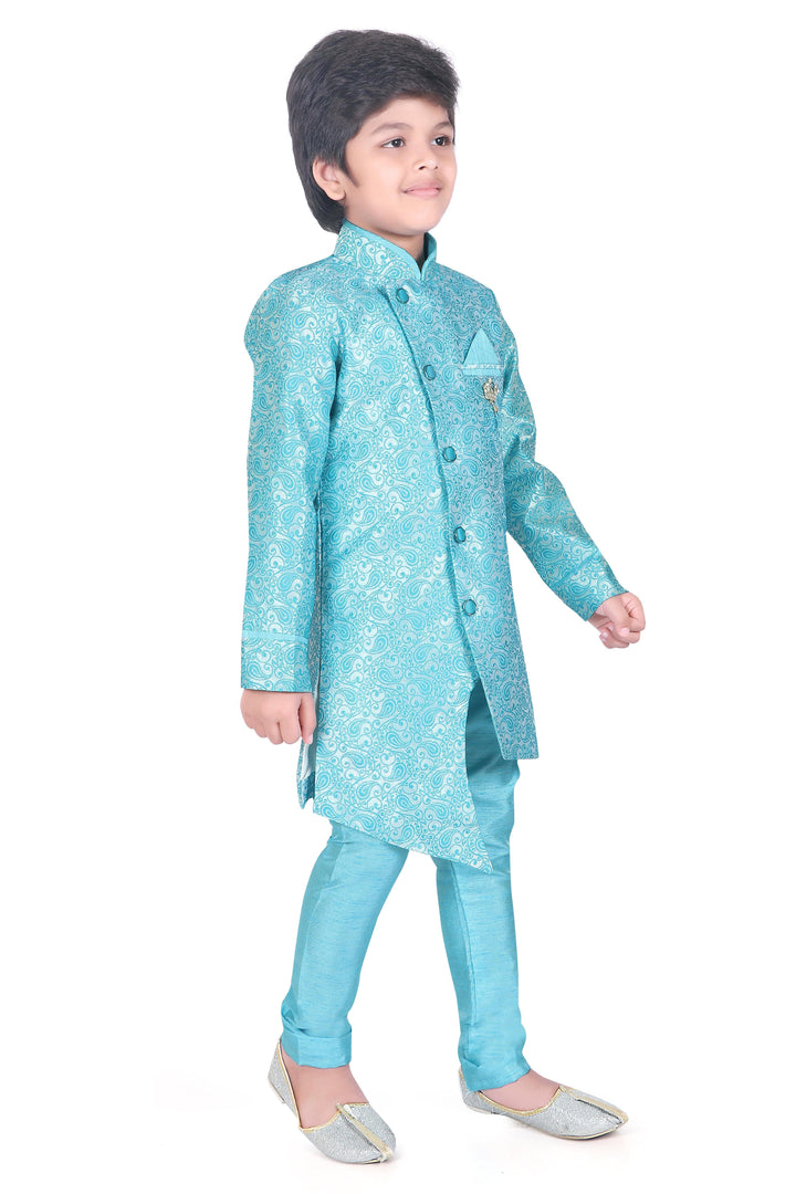 ahhaaaa Ethnic Wear Indo-Western Sherwani and Pyjama for Boys - ahhaaaa.com