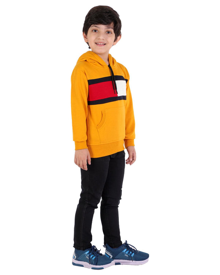 Ahhaaaa Cotton Blend Boys Hooded Sweatshirt - ahhaaaa.com