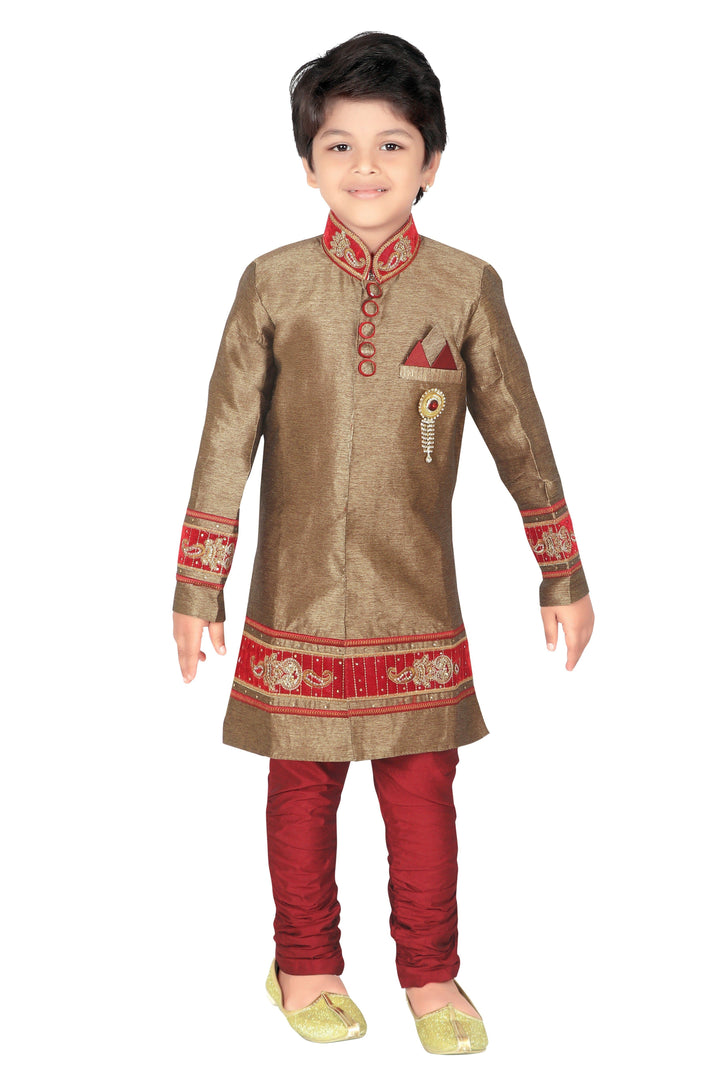 AHHAAAA Kid's Ethnic Sherwani and Breeches Set for Boys - ahhaaaa.com