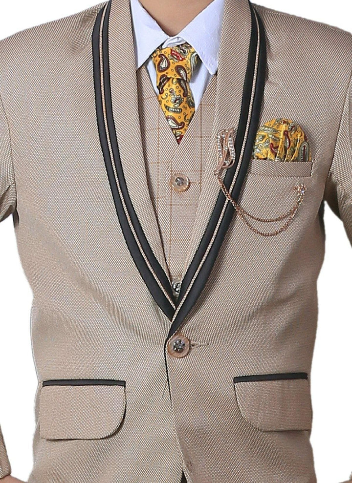 Ahhaaaa Cotton Silk 5-Piece Suit Set For Boys - ahhaaaa.com