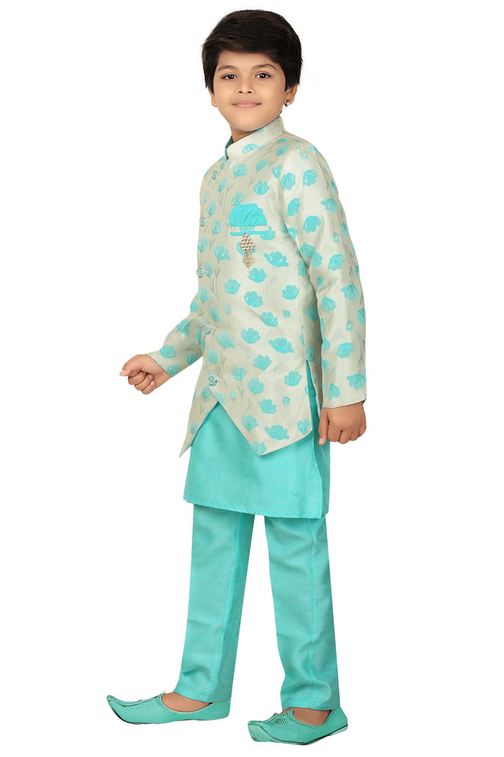 Ahhaaaa Ethnic Wear Sherwani Kurta and Pyjama Set For Boys - ahhaaaa.com